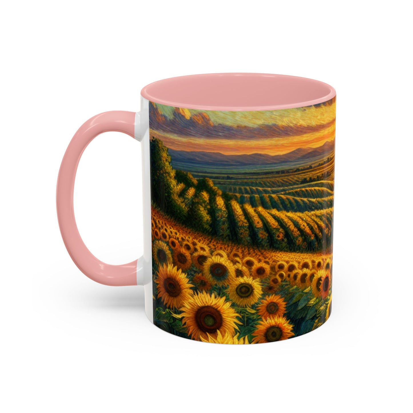Sunset Serenade in Sunflower Valleys - Mugs