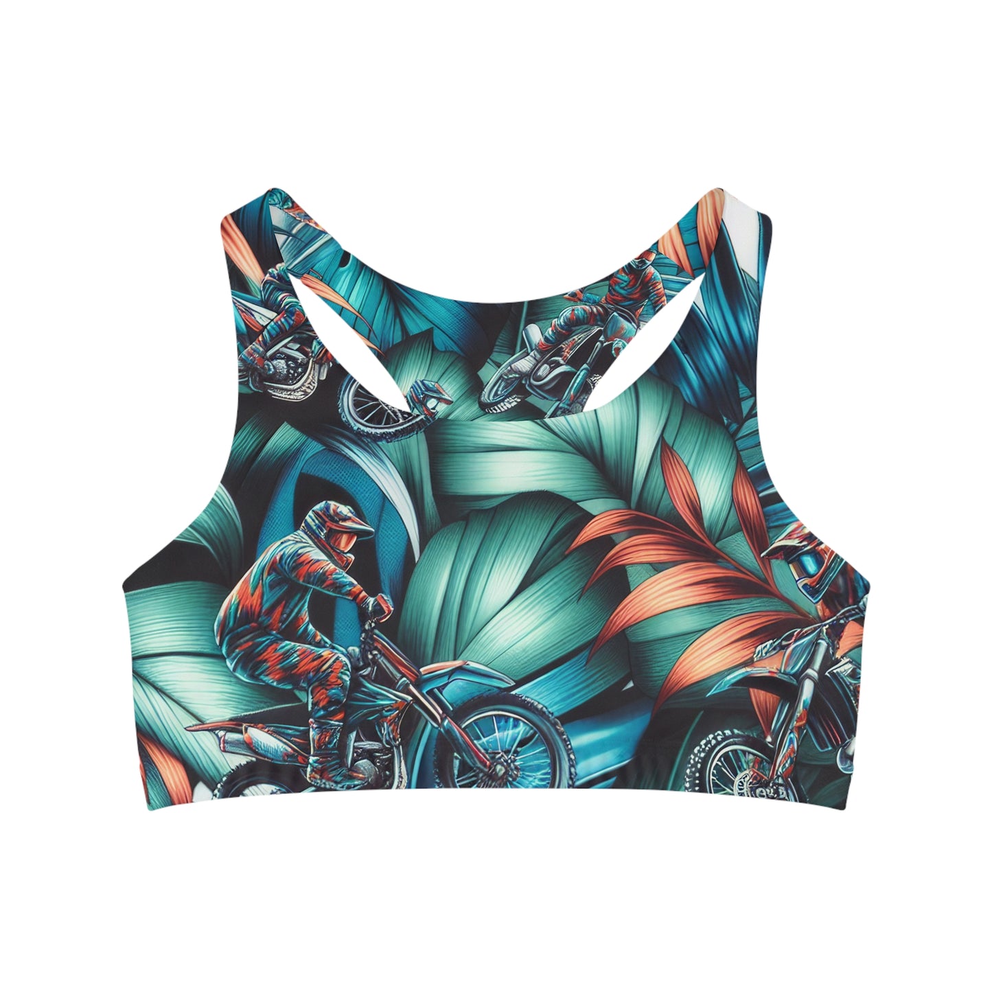 Tropical Moto Mayhem - Sports Bra