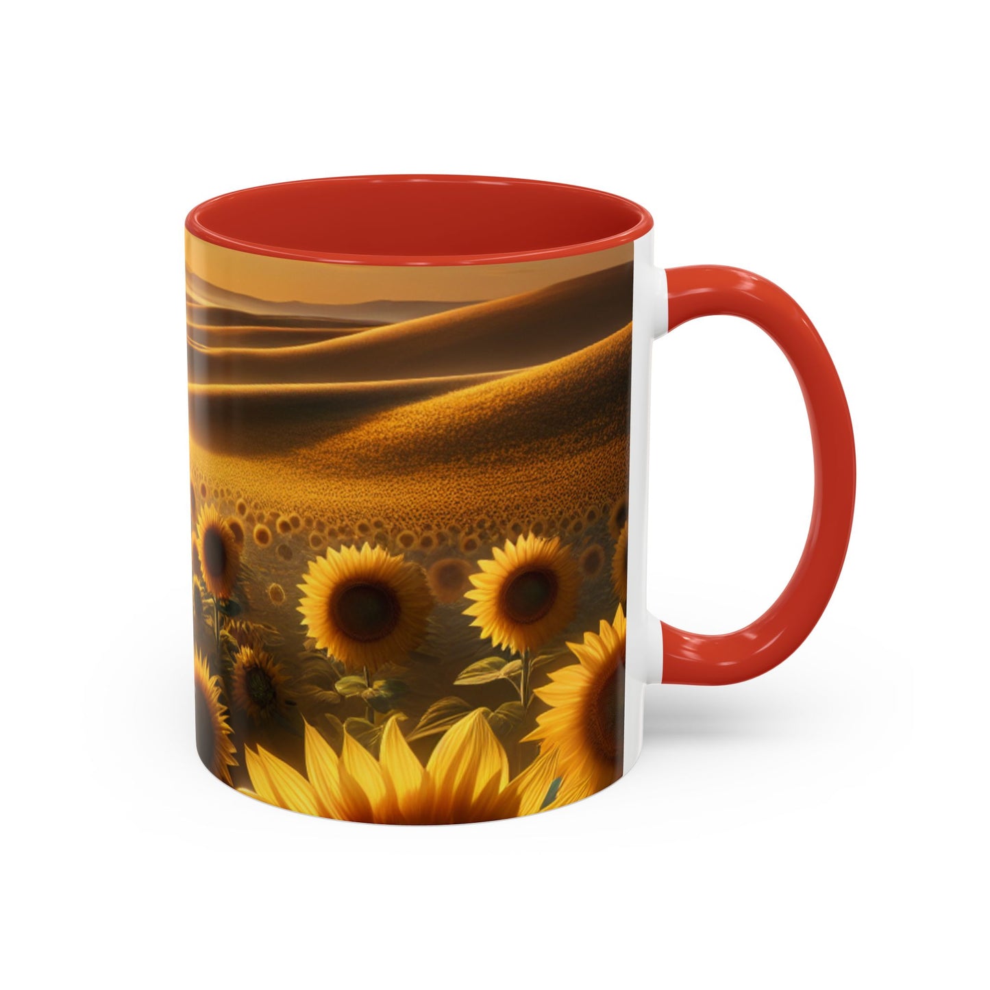 Sunset Serenade in Sunflower Dunes - Mugs