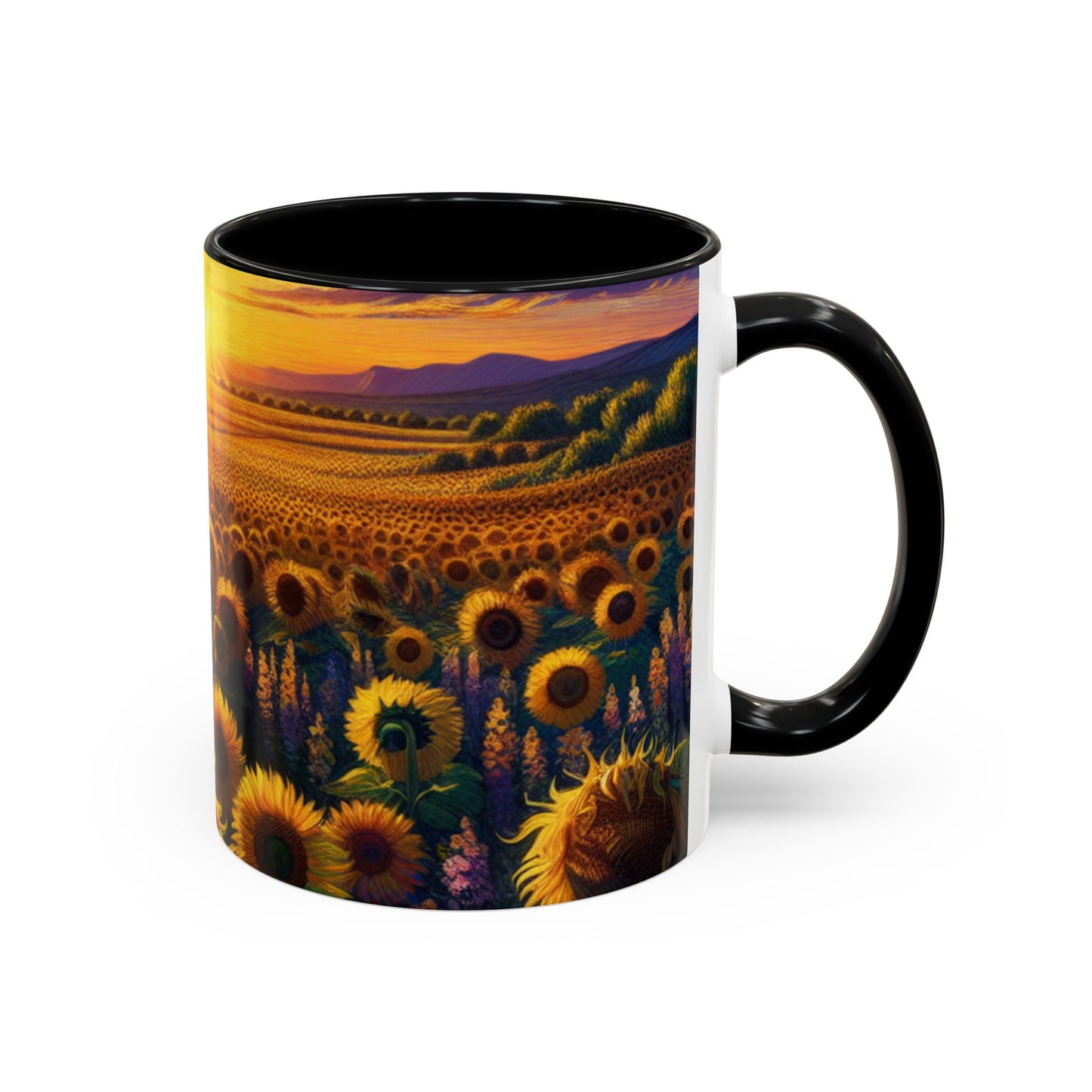 Sunset Serenade in Sunflower Valley - Mugs