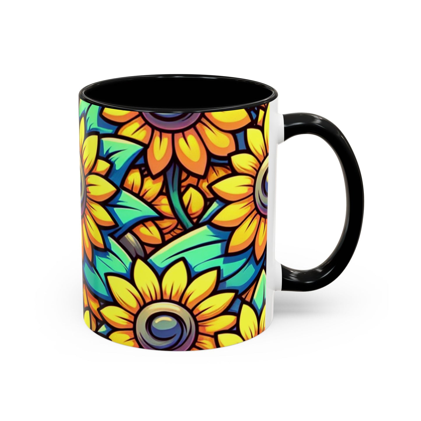 Sunburst Petal Cascade - Mugs