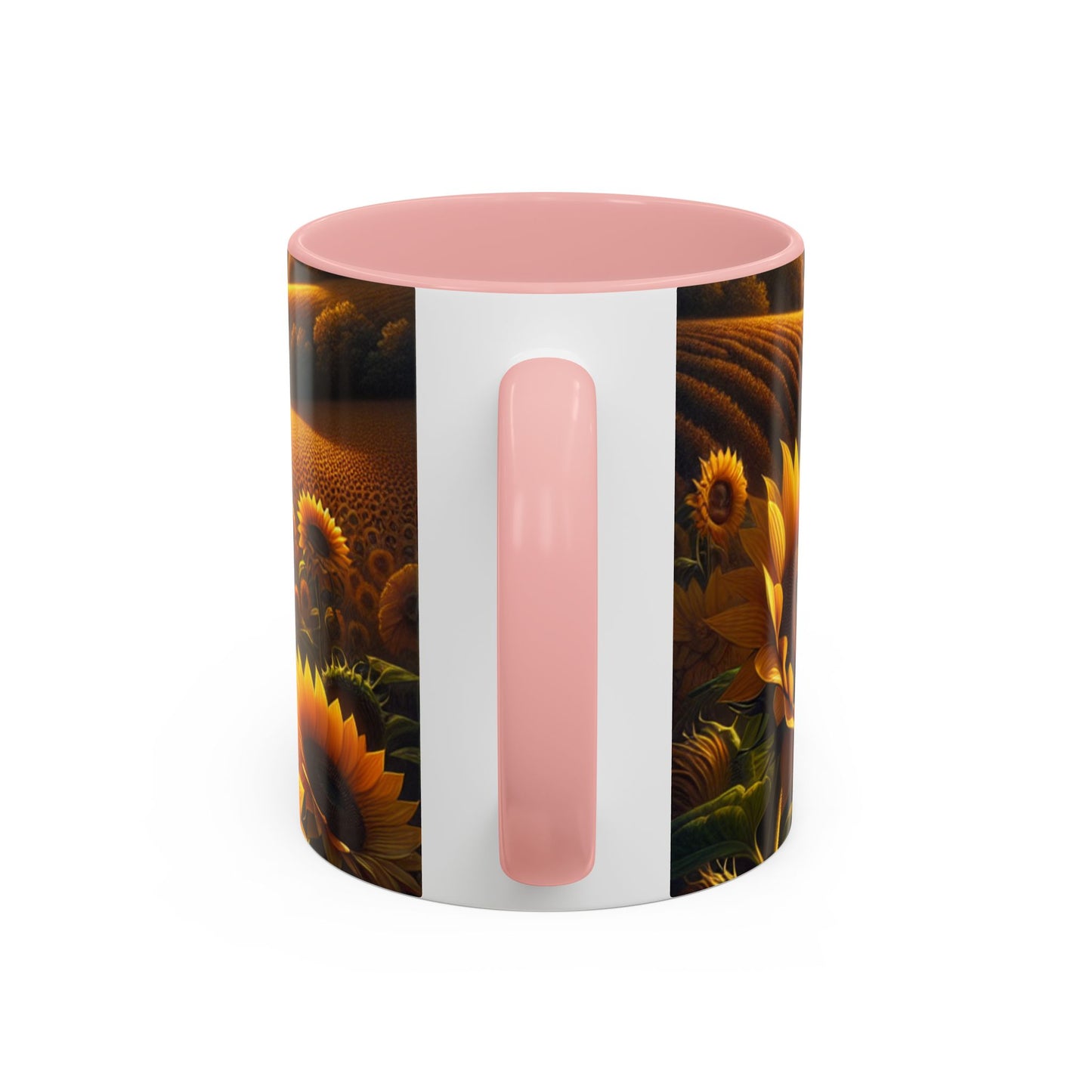 Golden Sunrise Sunflower Fields - Mugs