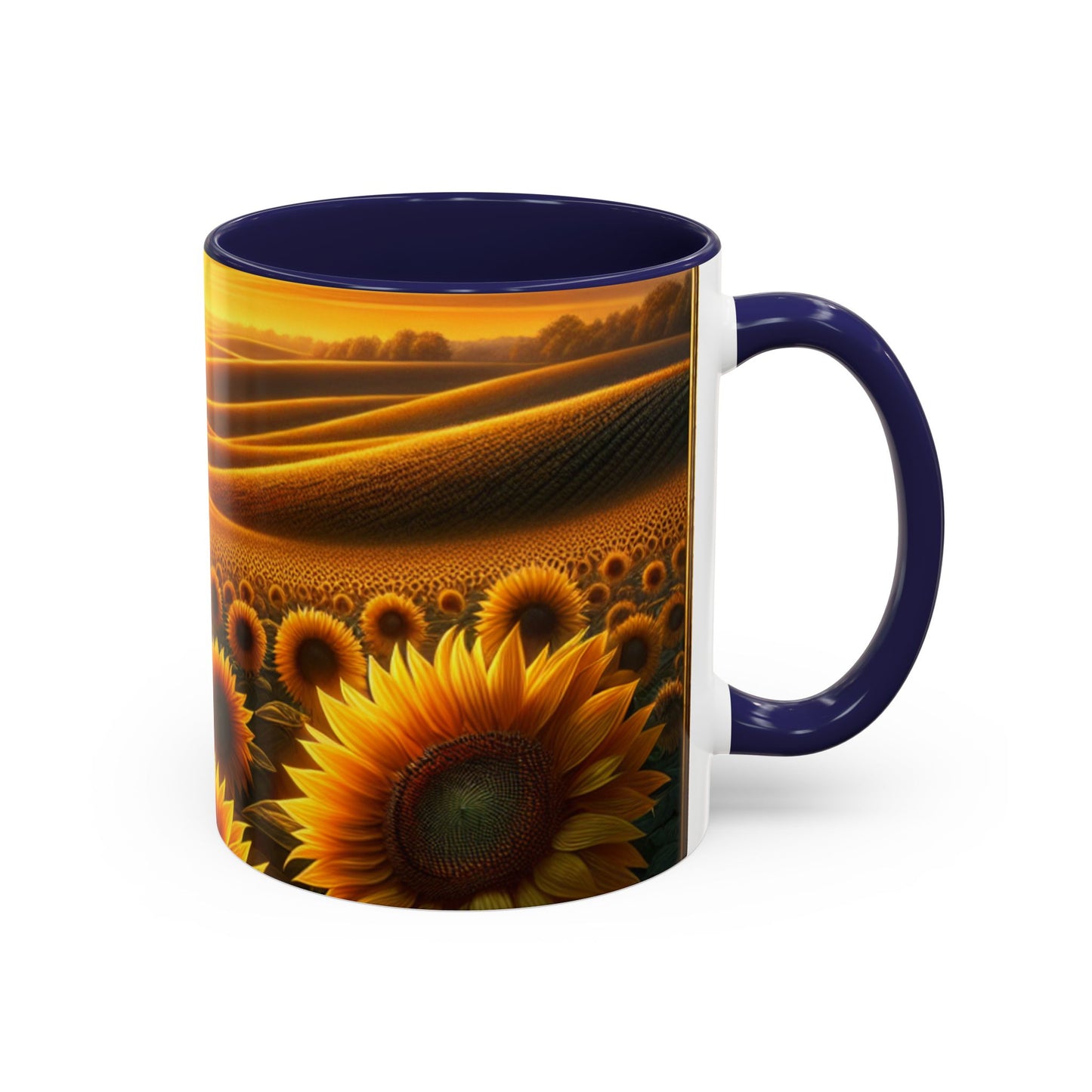 Amber Radiance Sunflower Fields - Mugs