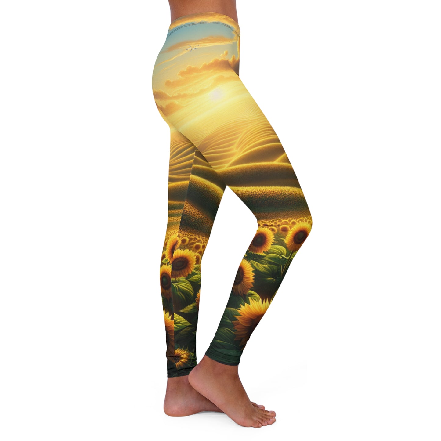 Golden Sunrise in the Sunflower Valleys - Leggings