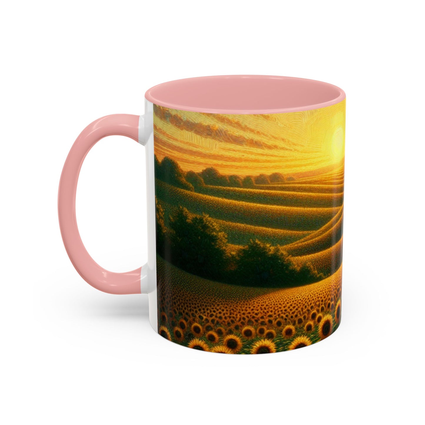 Sunset Harmony Sunflower Fields - Mugs
