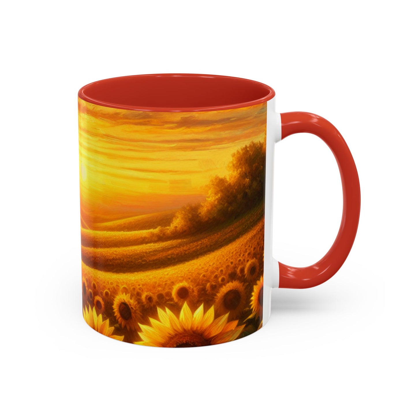 Golden Sunflower Majesty - Mugs