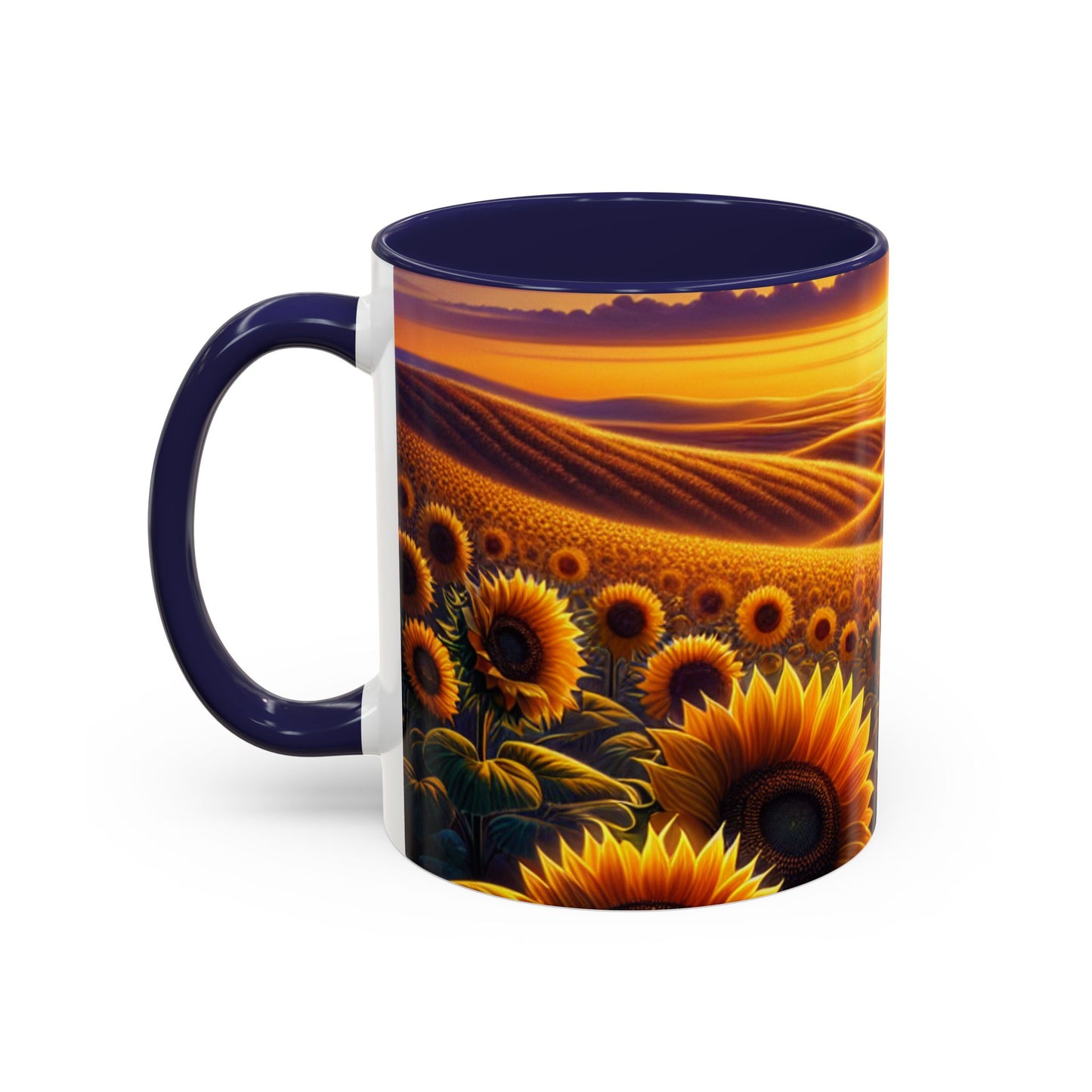 Golden Radiance Sunflower Fields - Mugs