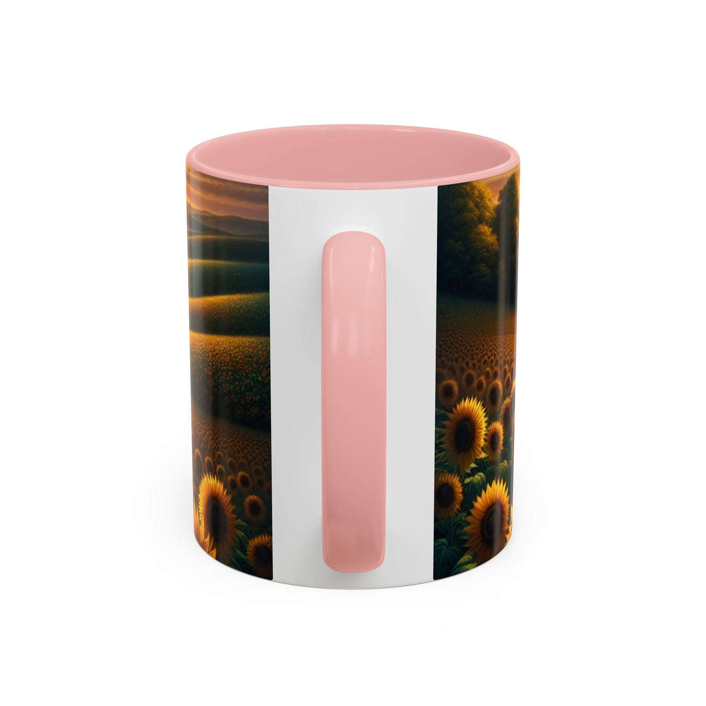 Amber Radiance Sunflower Seascape - Mugs