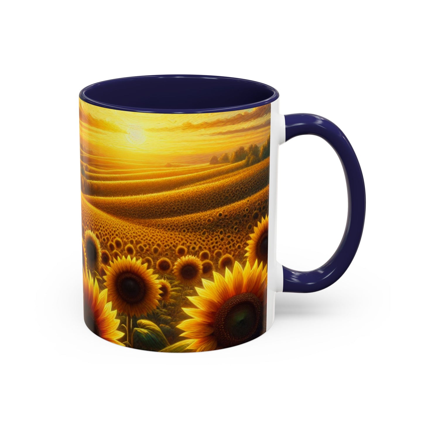 Sunset Serenade in the Sunflower Valley - Mugs