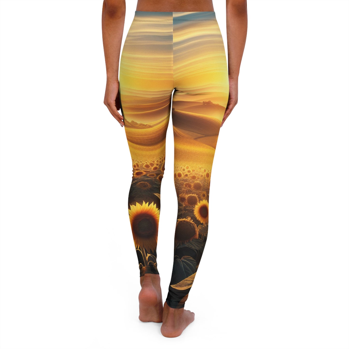 Amber Radiance Sunflower Fields - Leggings