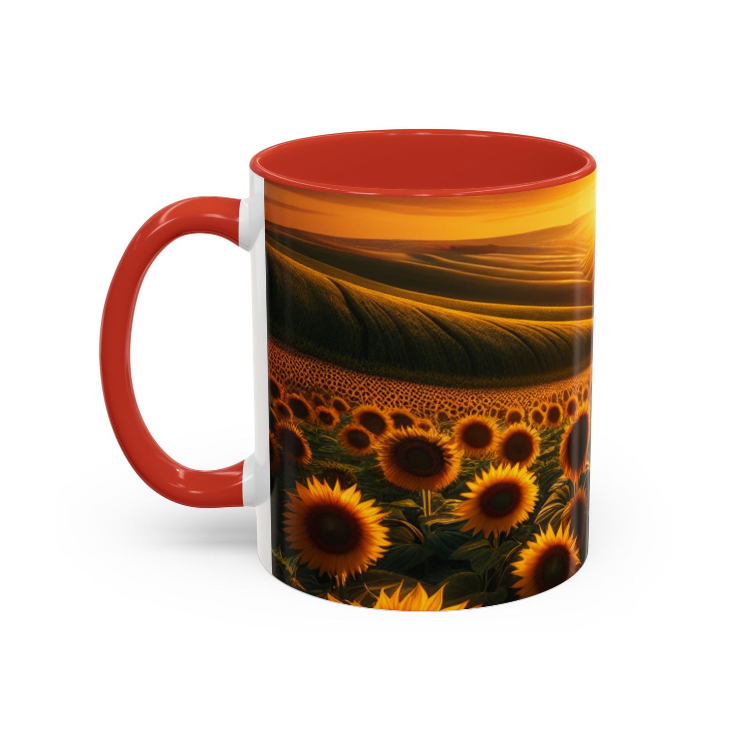 Sunrise Serenade in Sunflower Valleys - Mugs