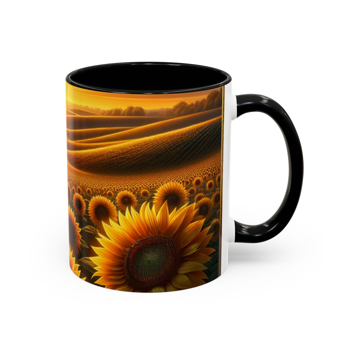 Amber Radiance Sunflower Fields - Mugs