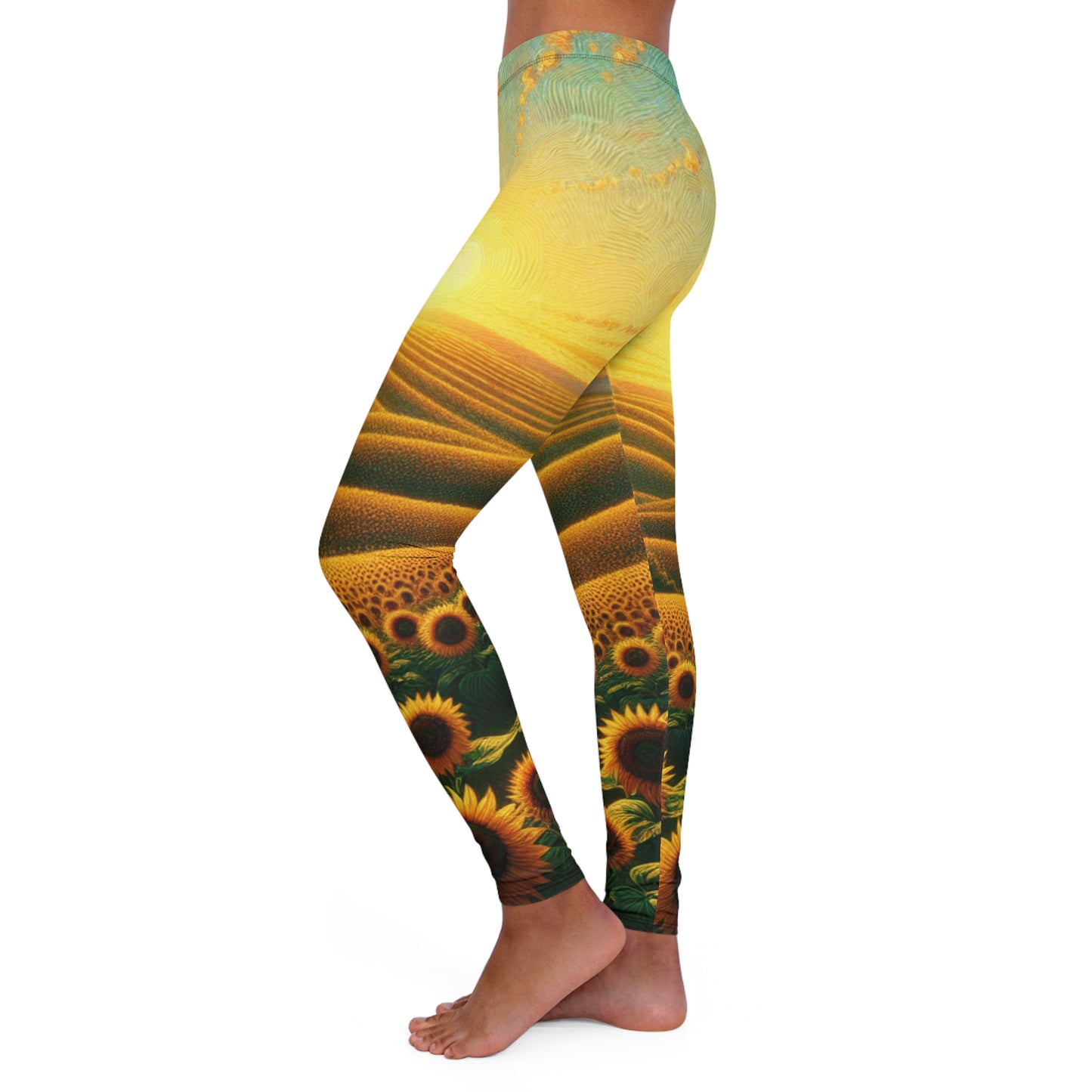 Sunset Harmony Sunflower Fields - Leggings