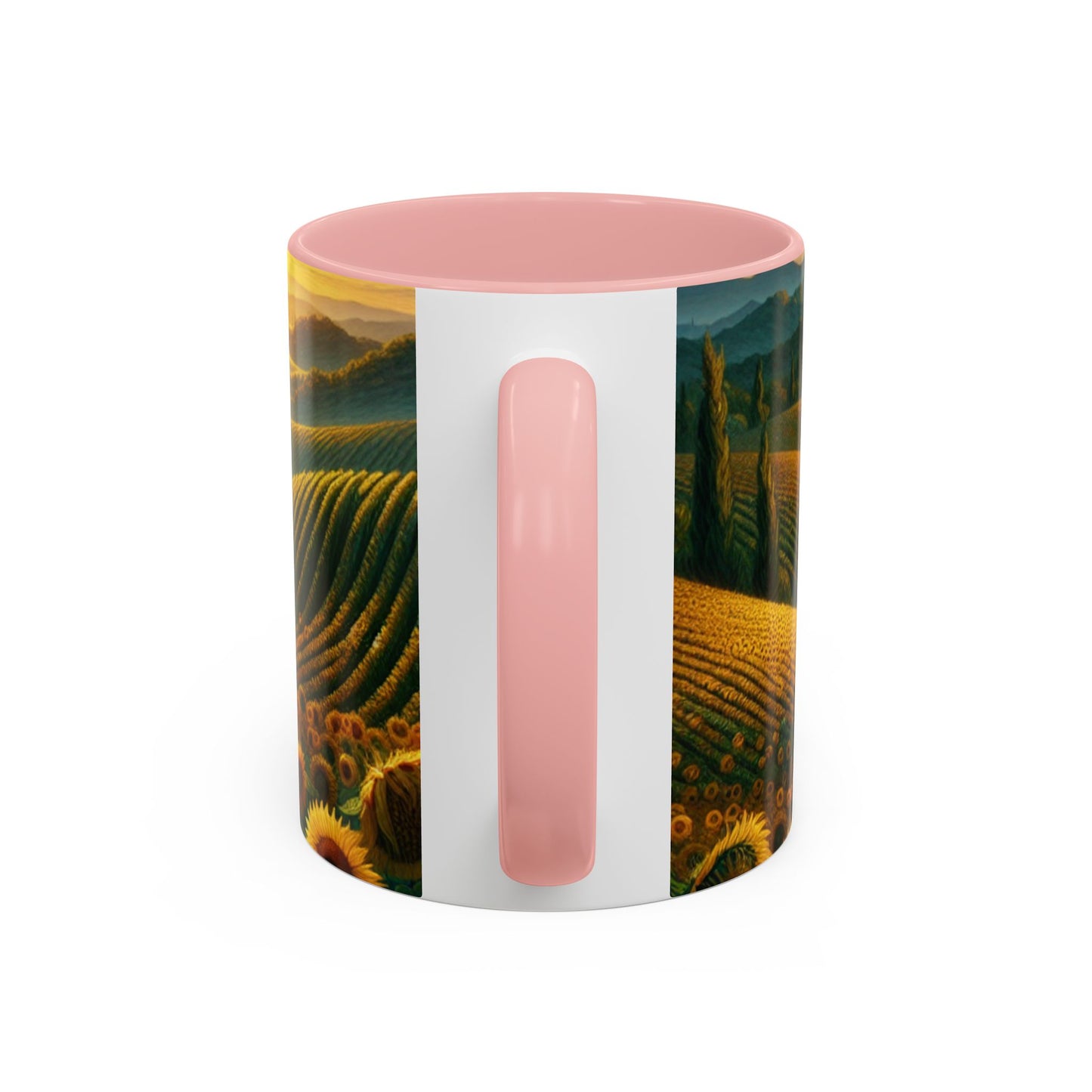 Golden Sunflower Fields at Dusk - Mugs