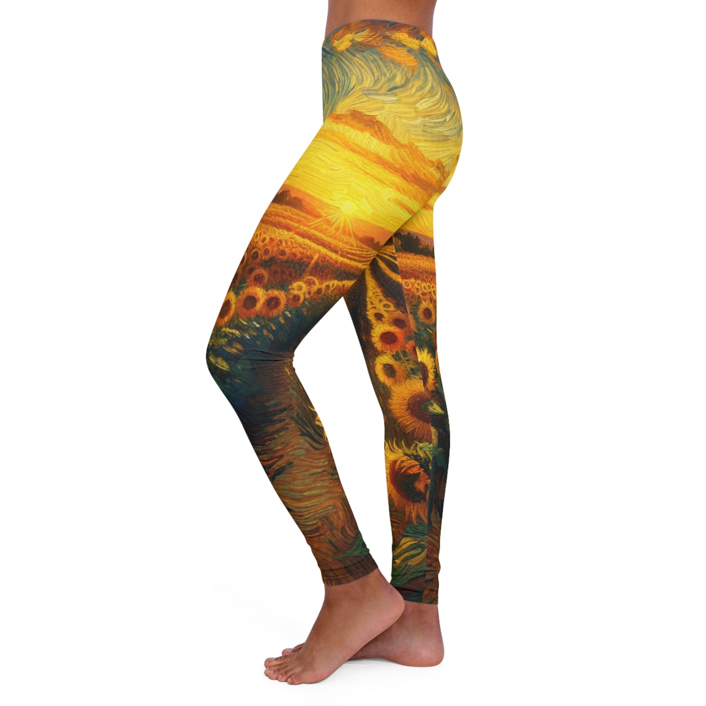Sunset Serenade Sunflower Fields - Leggings