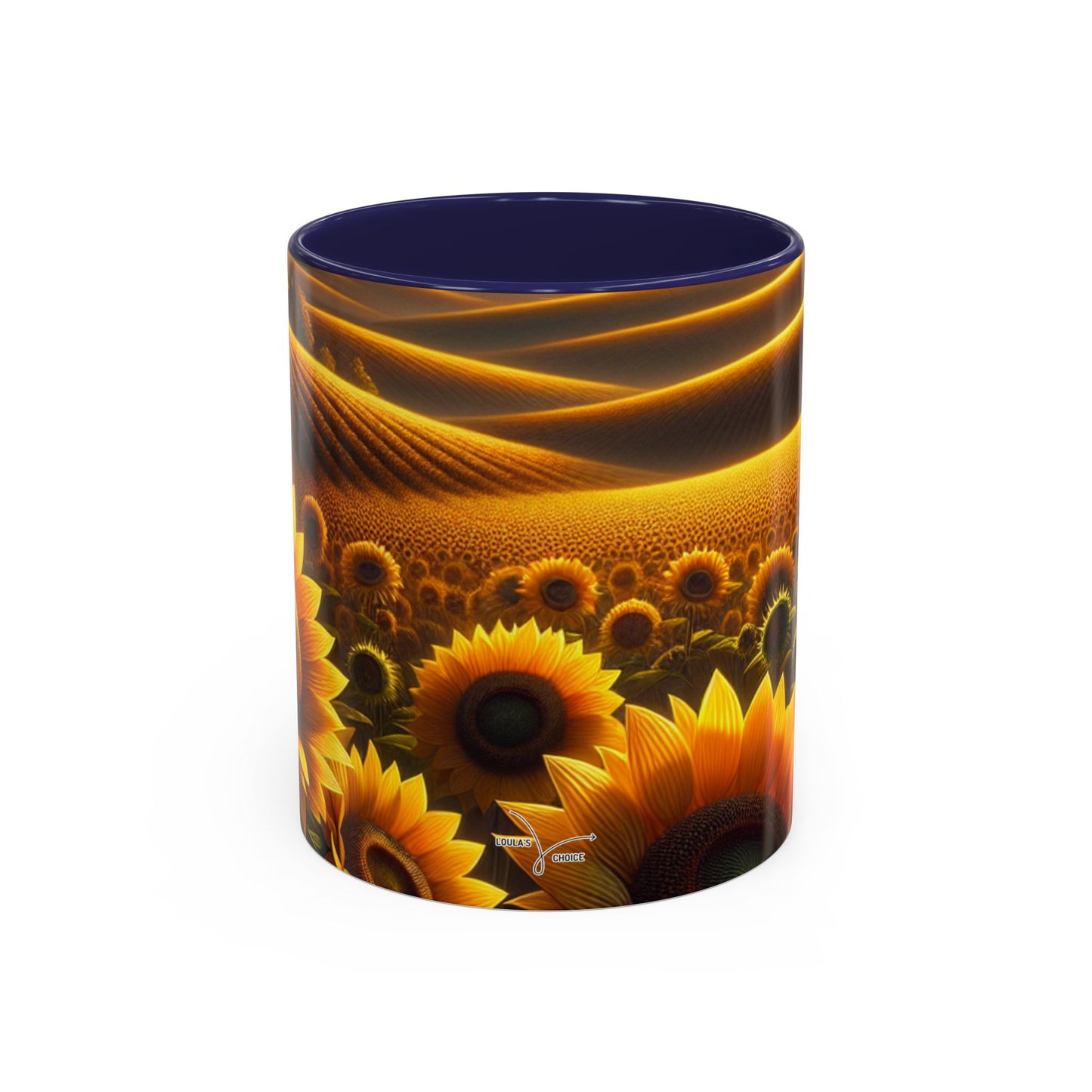 Golden Sunrise Sunflower Fields - Mugs