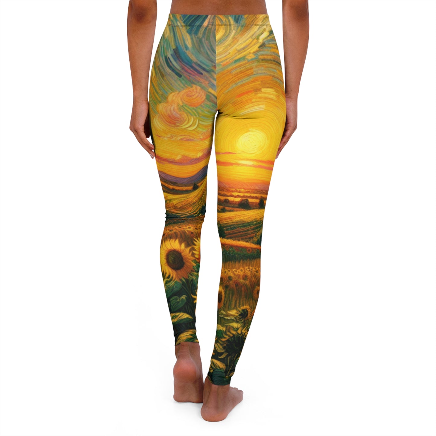 Sunflower Serenade at Dusk - Leggings