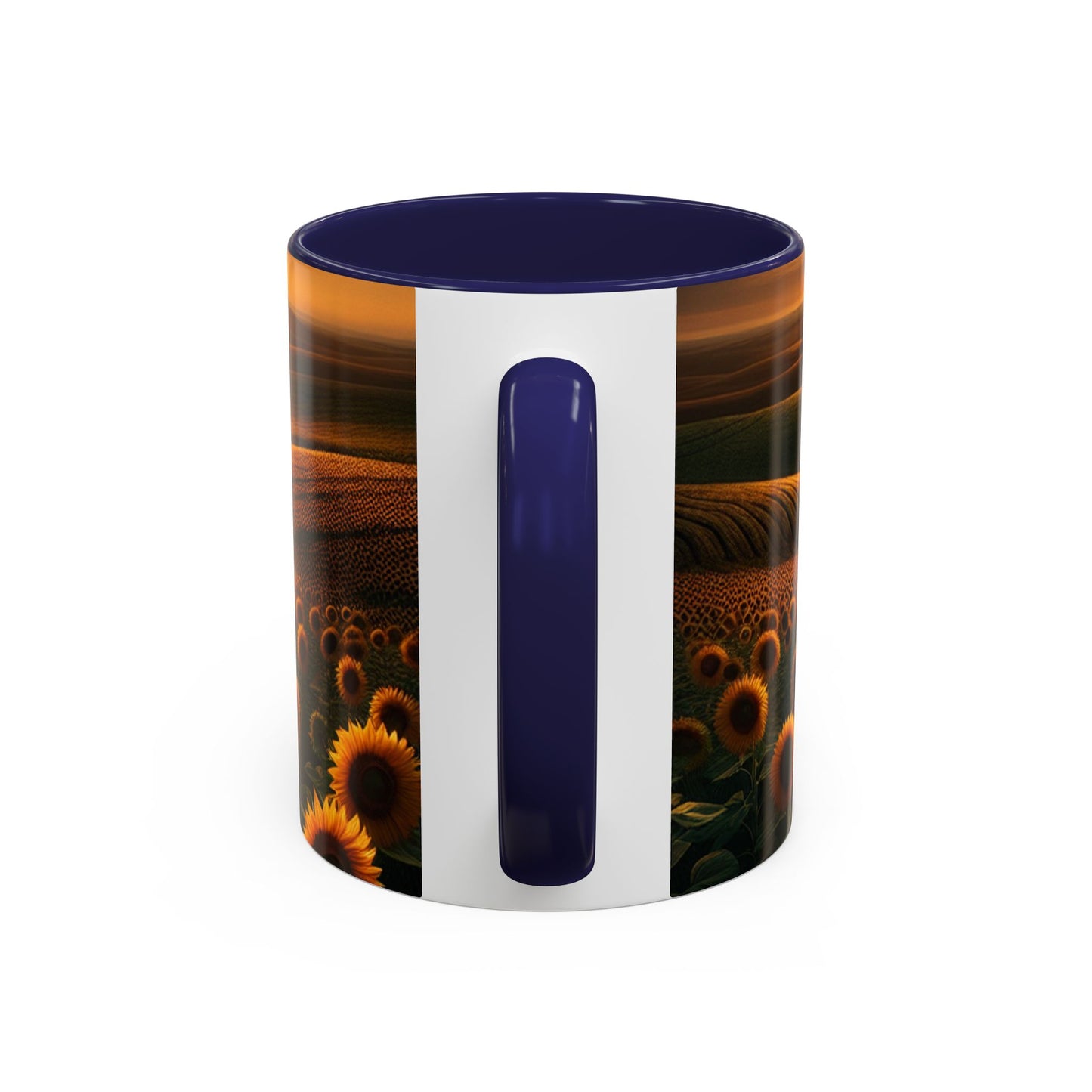 Golden Sunflower Waves - Mugs