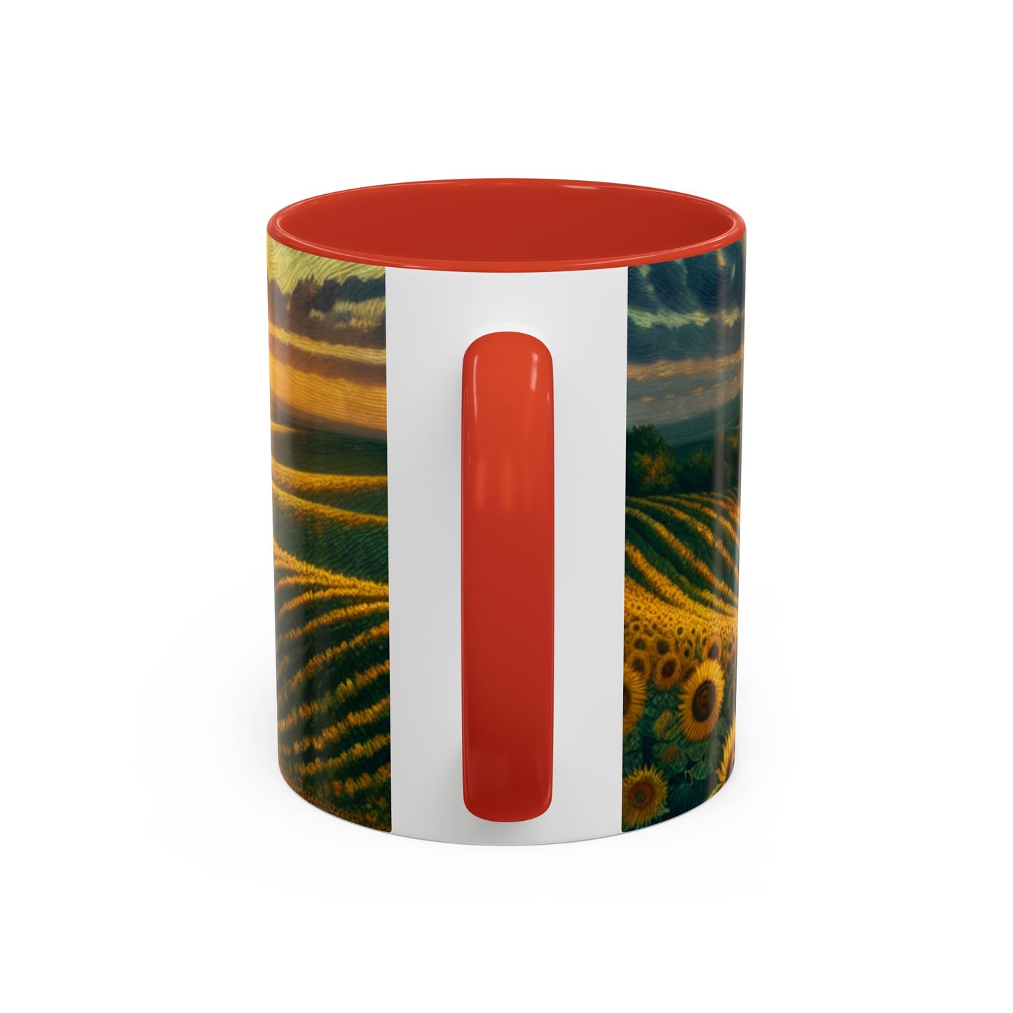 Sunset Serenade in Sunflower Fields - Mugs