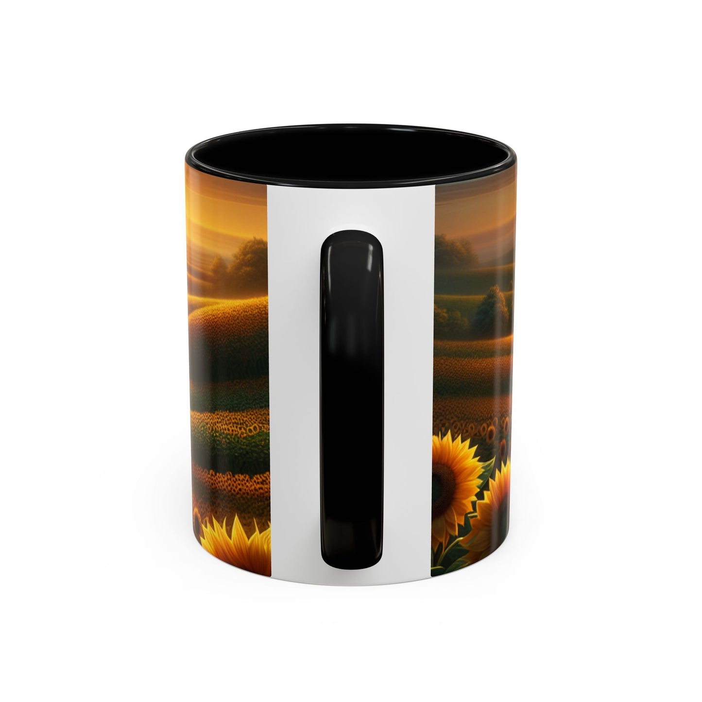 Golden Sunflower Fields at Dusk - Mugs