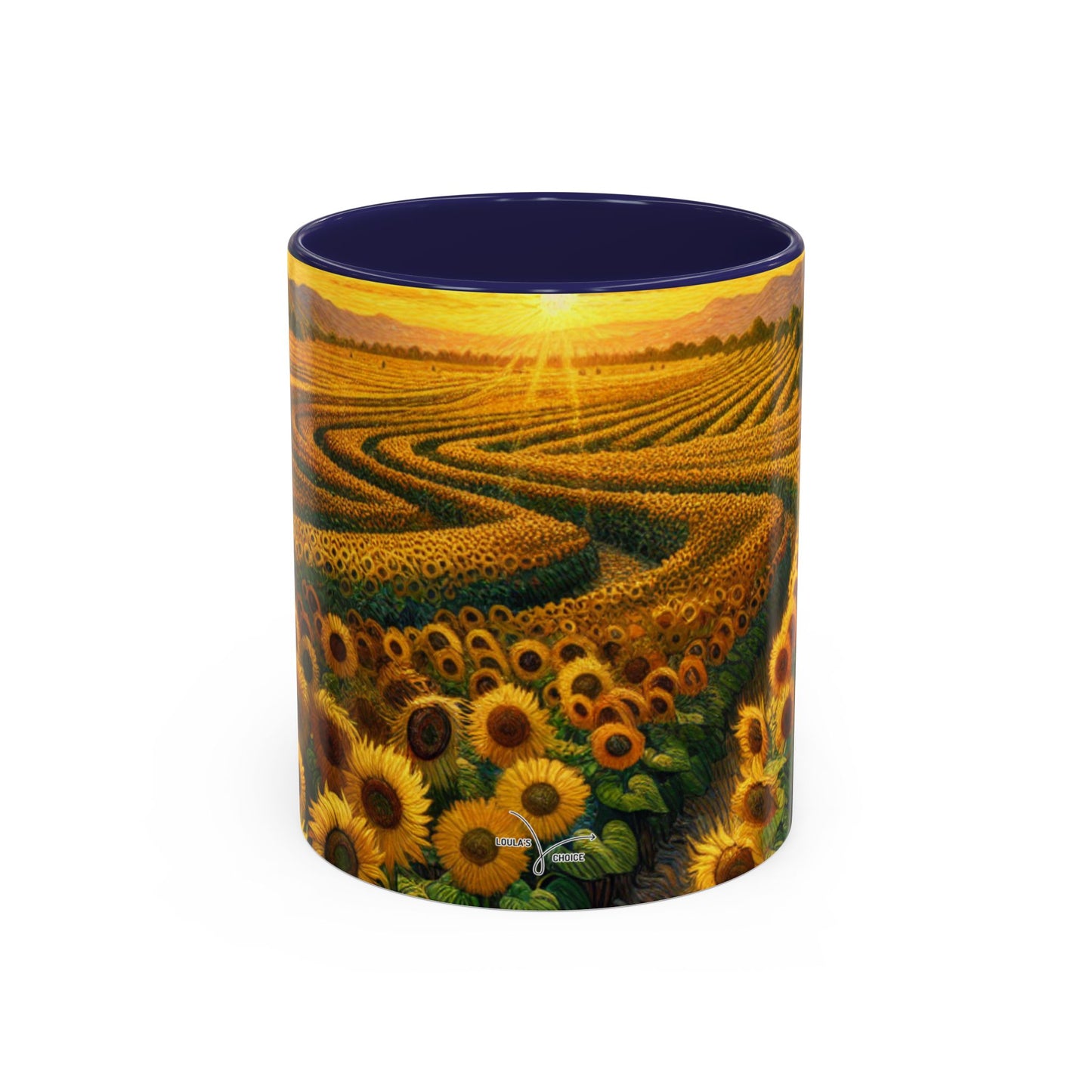Sun-drenched Van Gogh-inspired Sunflower Spiral - Mugs
