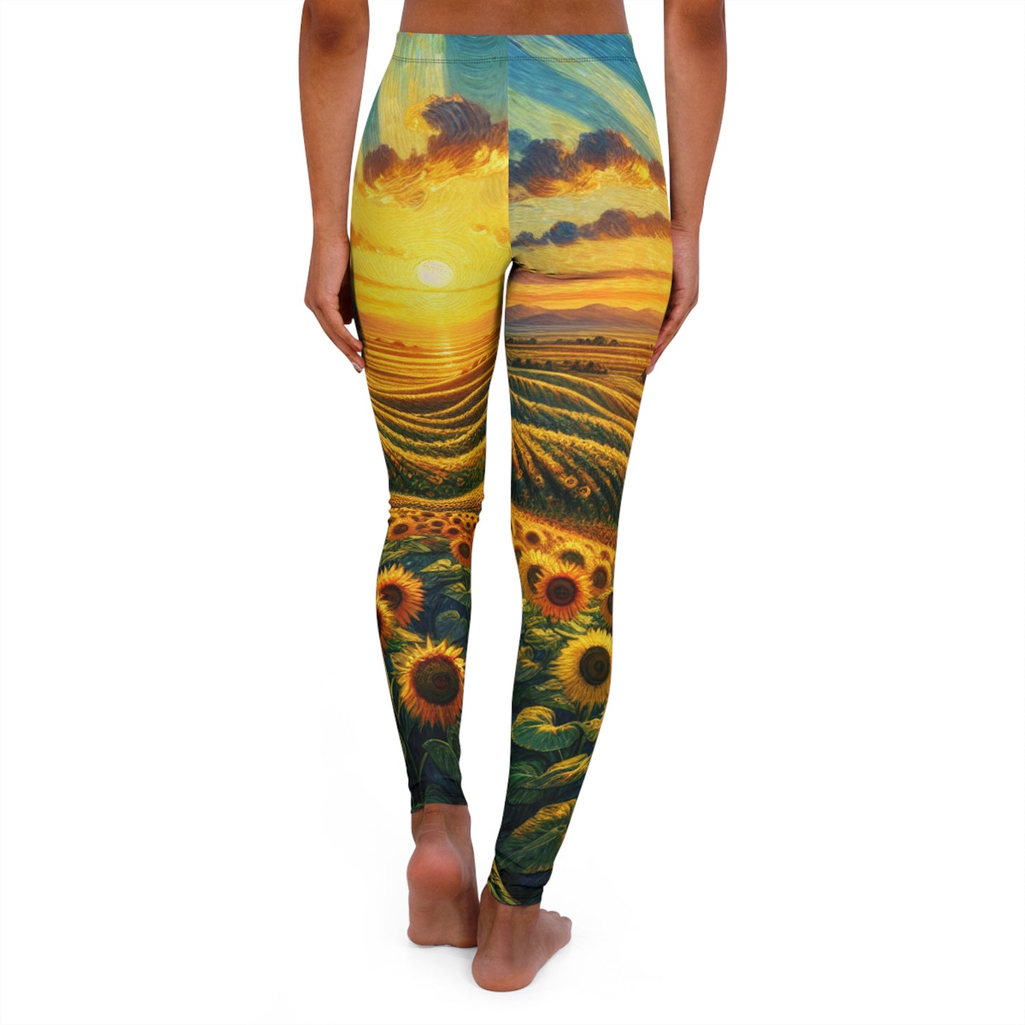 Sunset Serenade in Sunflower Valleys - Leggings