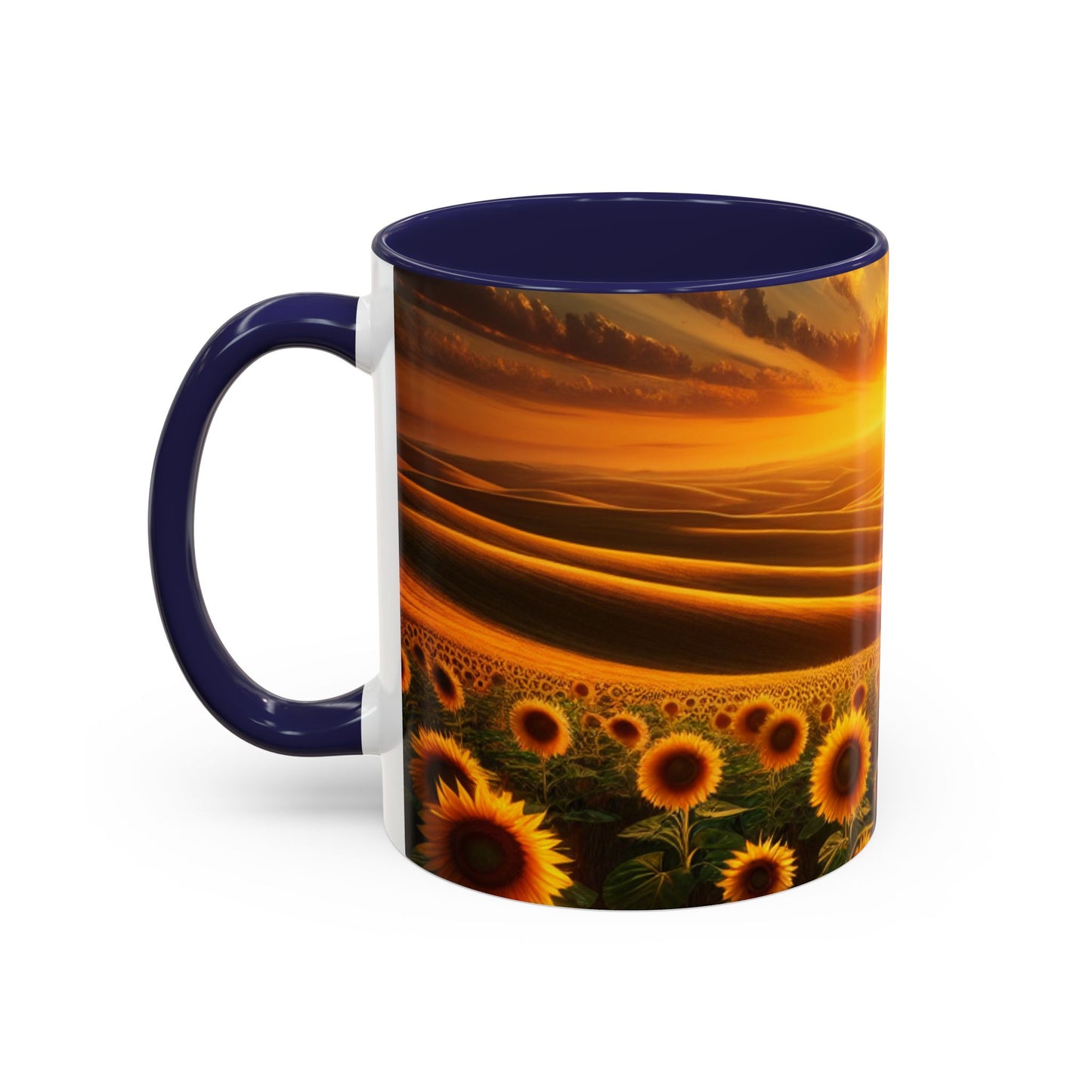 Sunset Serenade in Sunflower Valleys - Mugs