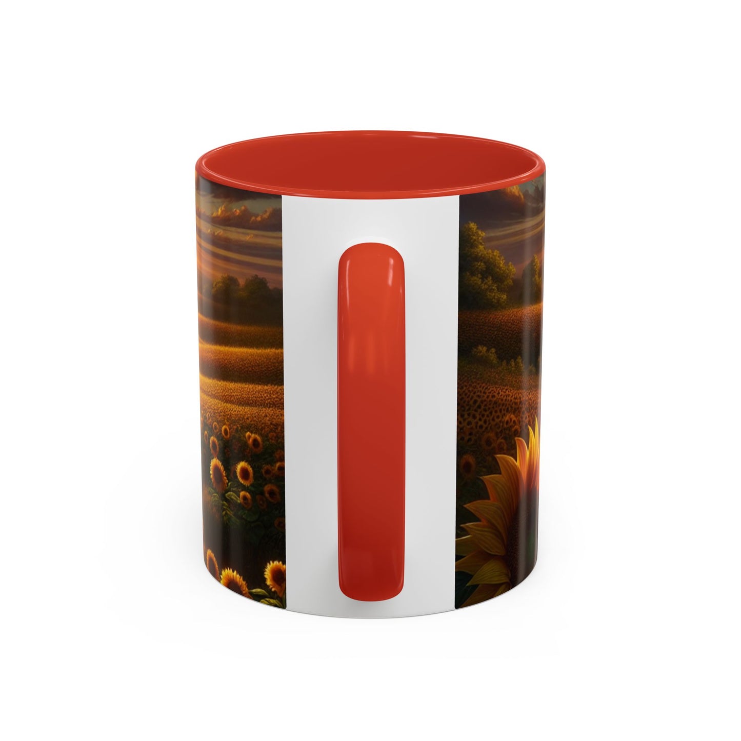Golden Sunset Sunflower Fields - Mugs