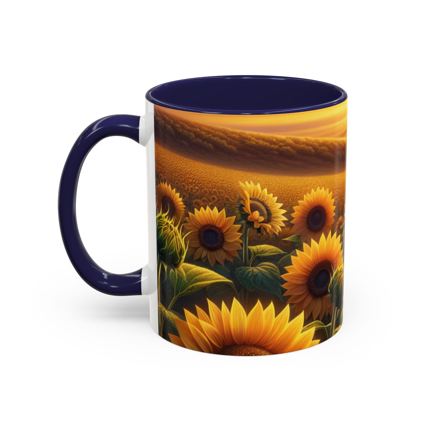 Amber Radiance Sunflower Fields - Mugs