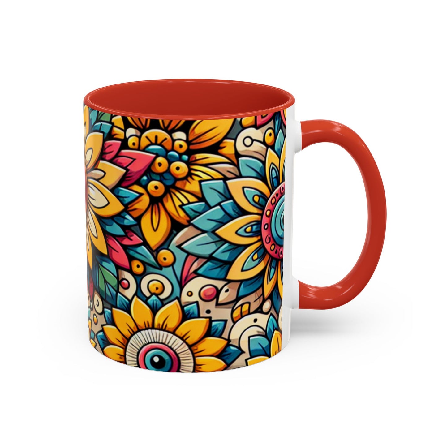 Floral Kaleidoscope Burst - Mugs