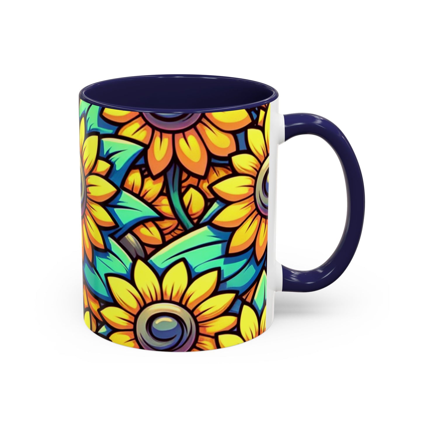 Sunburst Petal Cascade - Mugs