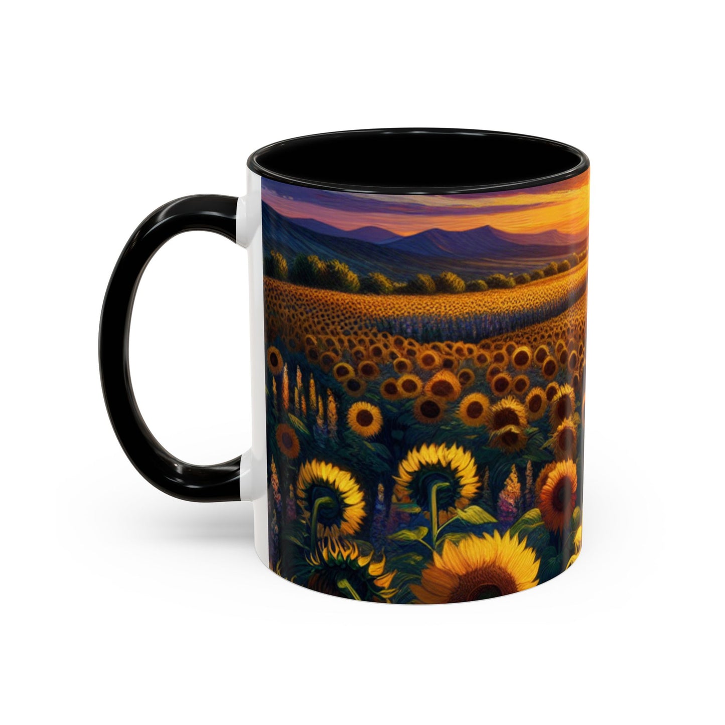 Sunset Serenade in Sunflower Valley - Mugs