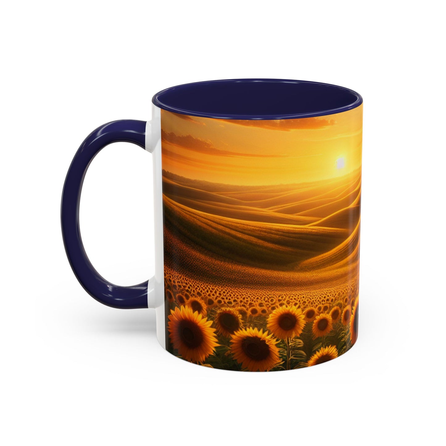 Amber Radiance Sunflower Fields - Mugs