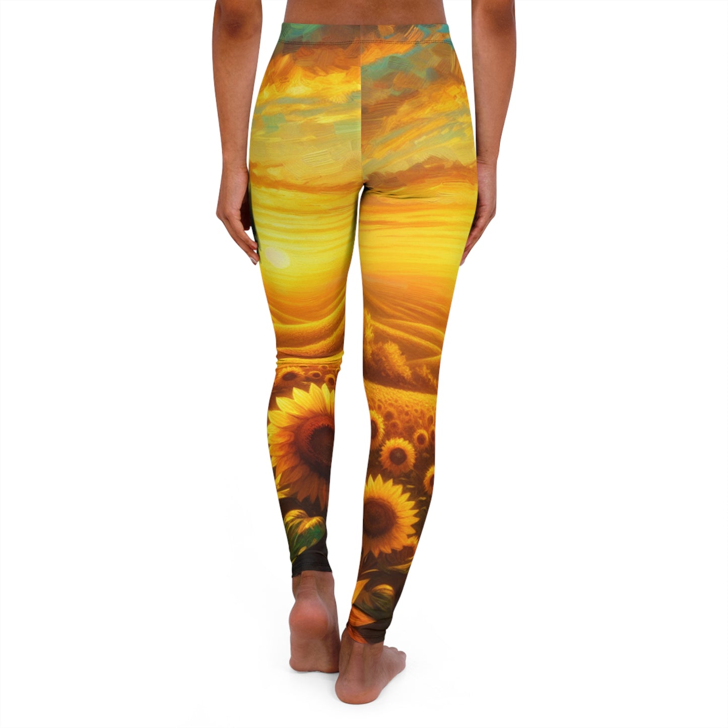 Golden Sunflower Majesty - Leggings