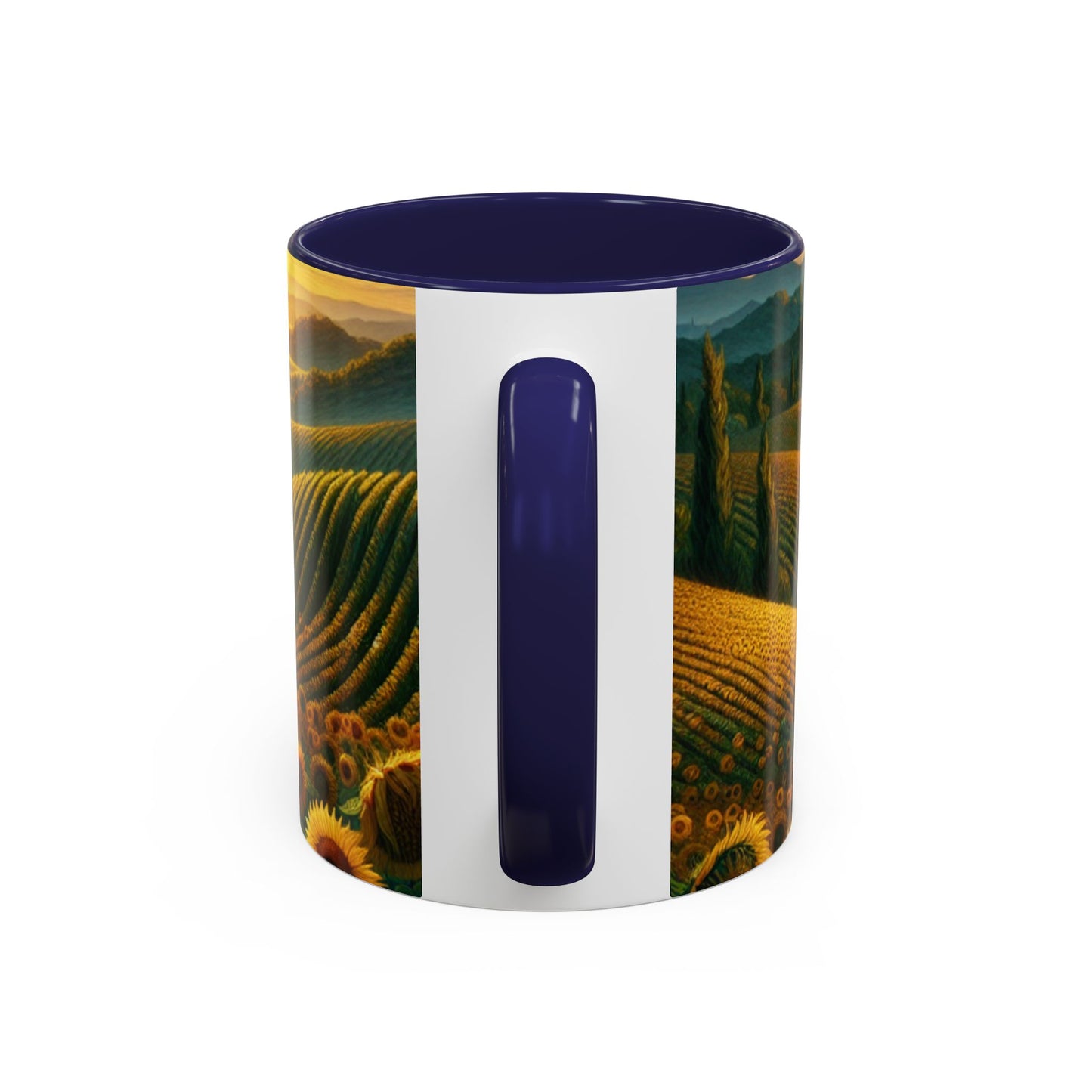 Golden Sunflower Fields at Dusk - Mugs