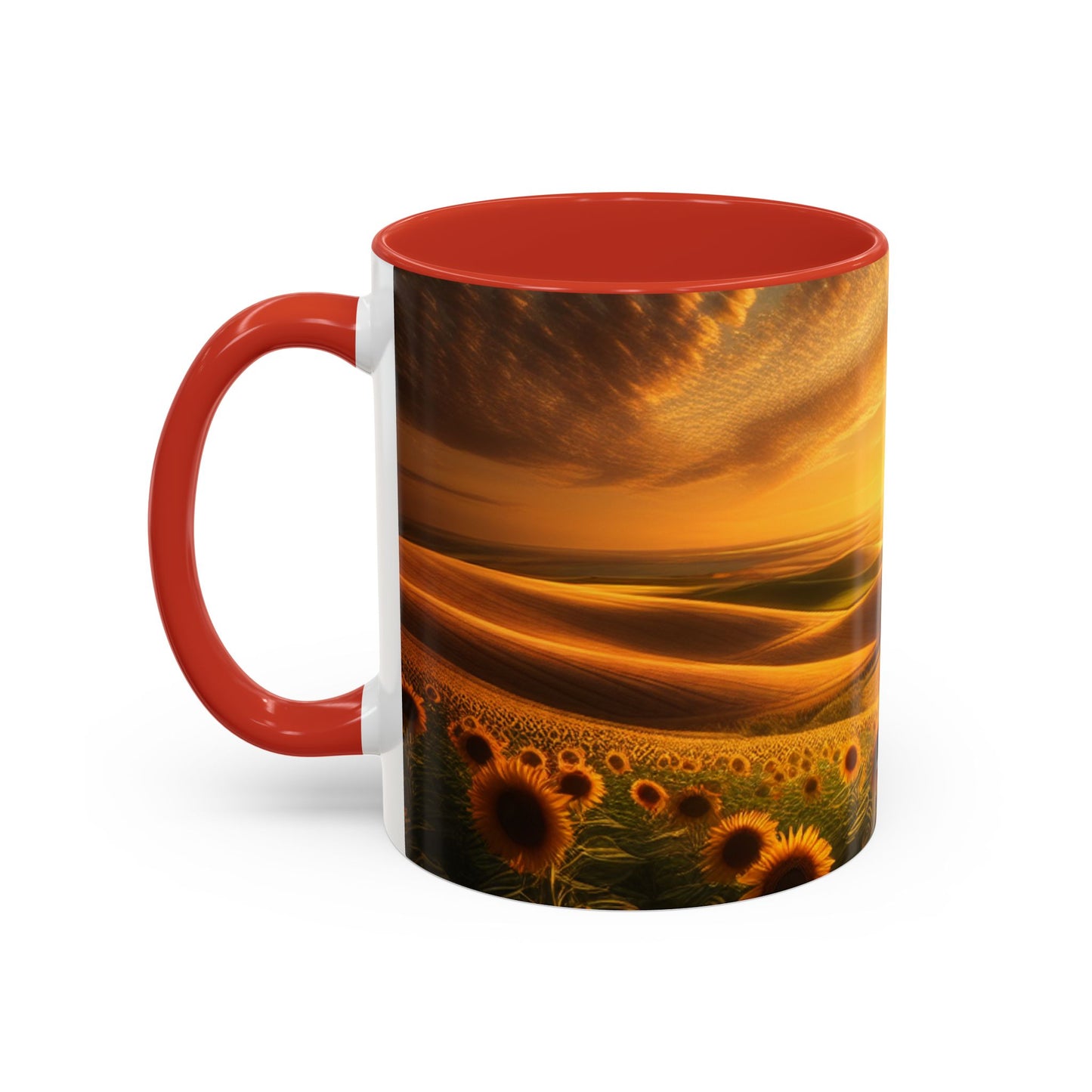 Sunset Amber Waves and Sunflower Bliss - Mugs