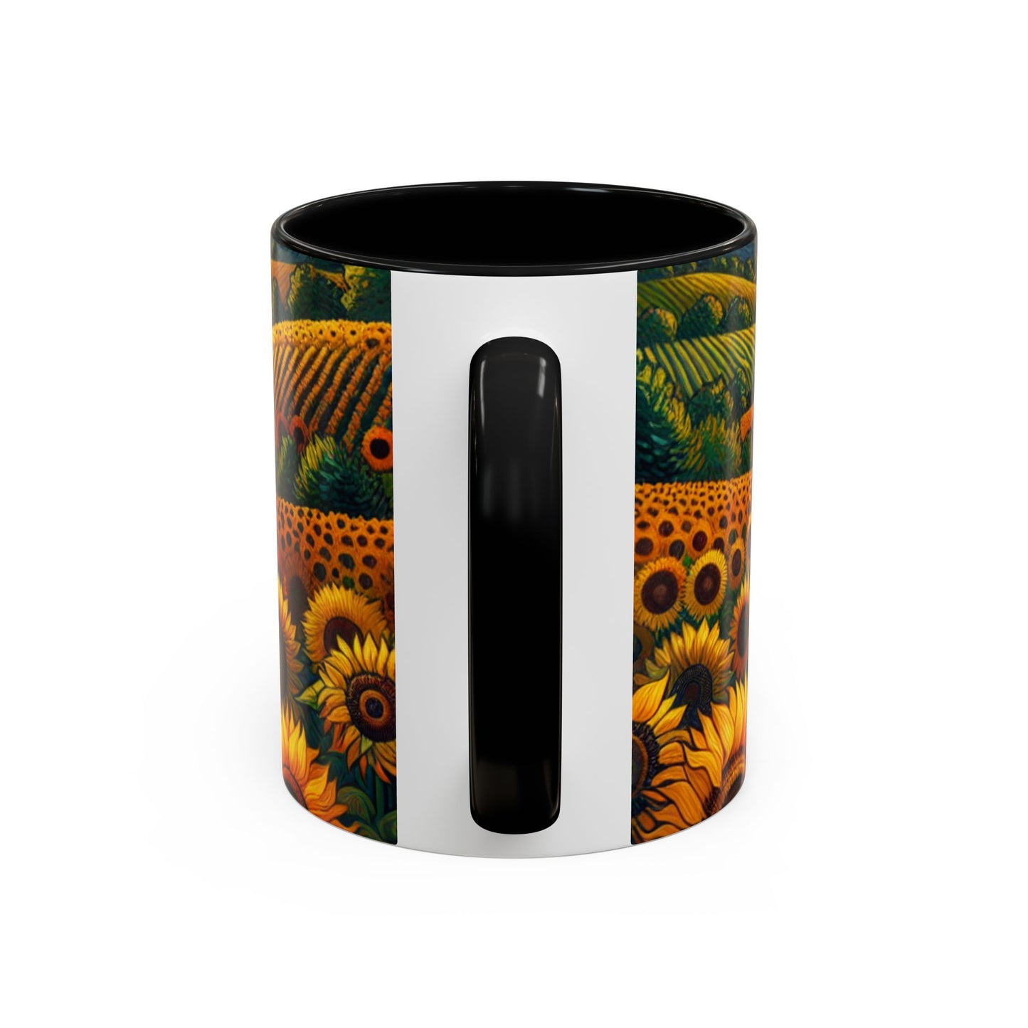 Sunset Serenade in Sunflower Fields - Mugs