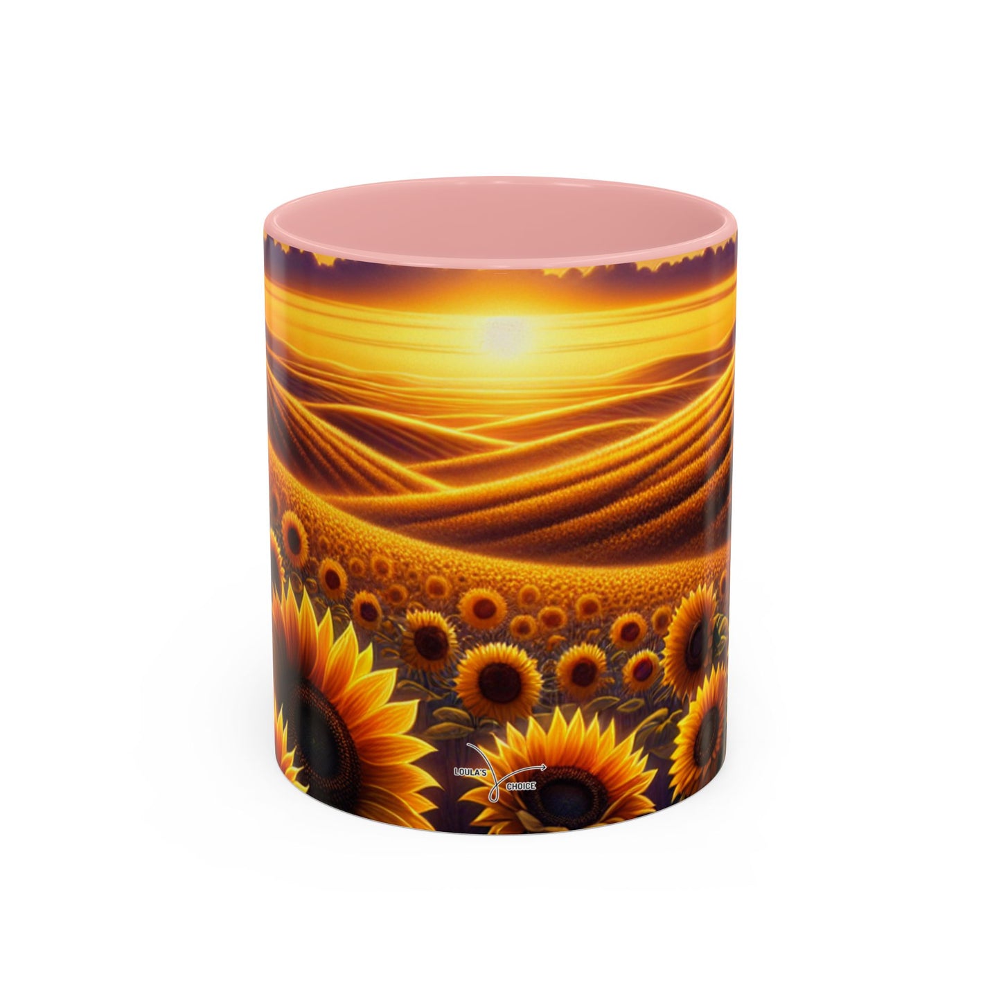 Golden Radiance Sunflower Fields - Mugs