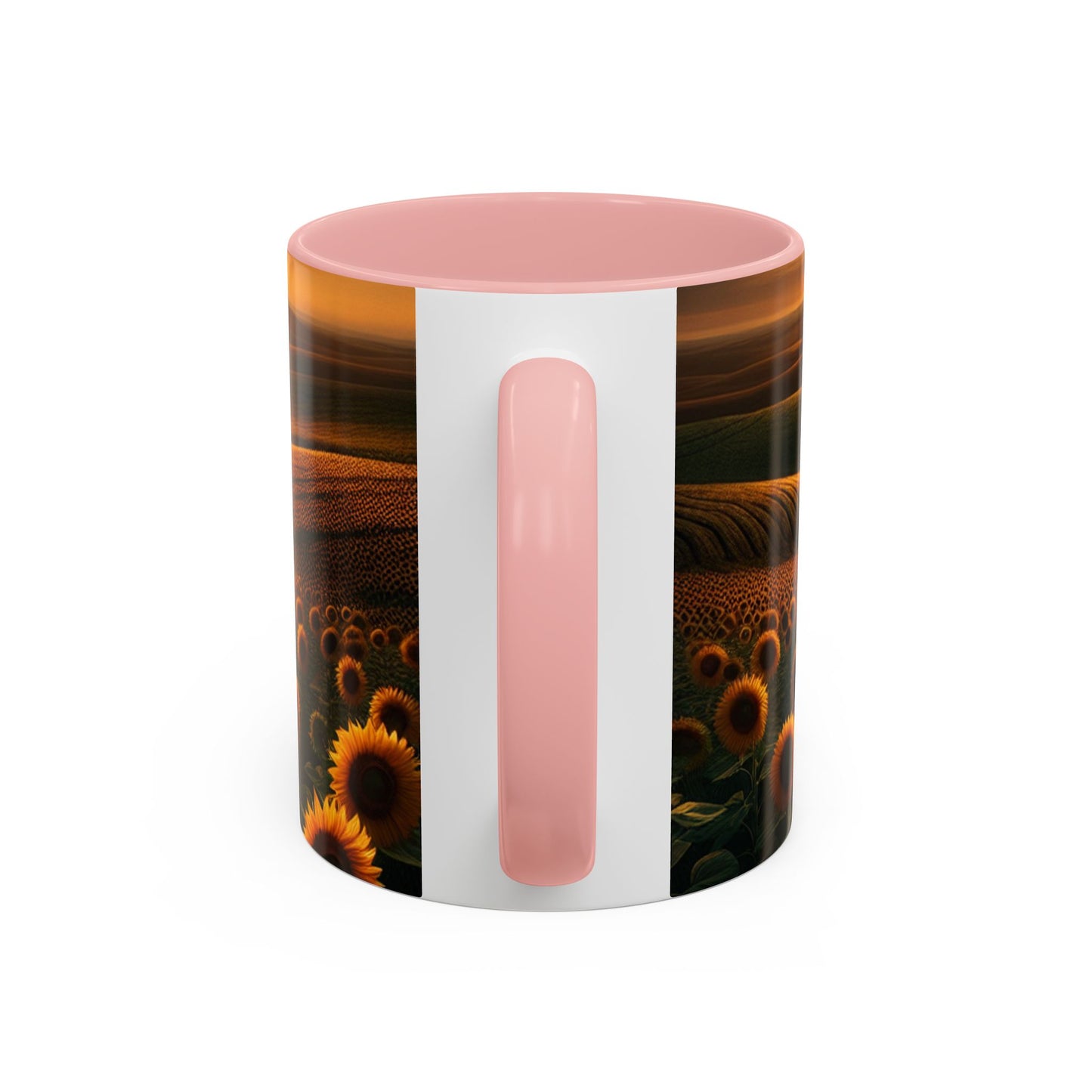 Golden Sunflower Waves - Mugs