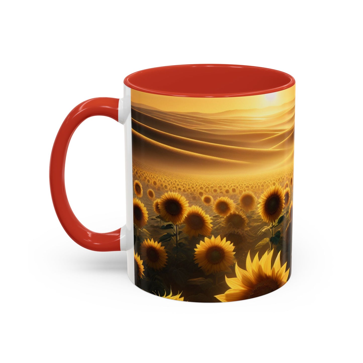 Sunset Serenade in Sunflower Dunes - Mugs