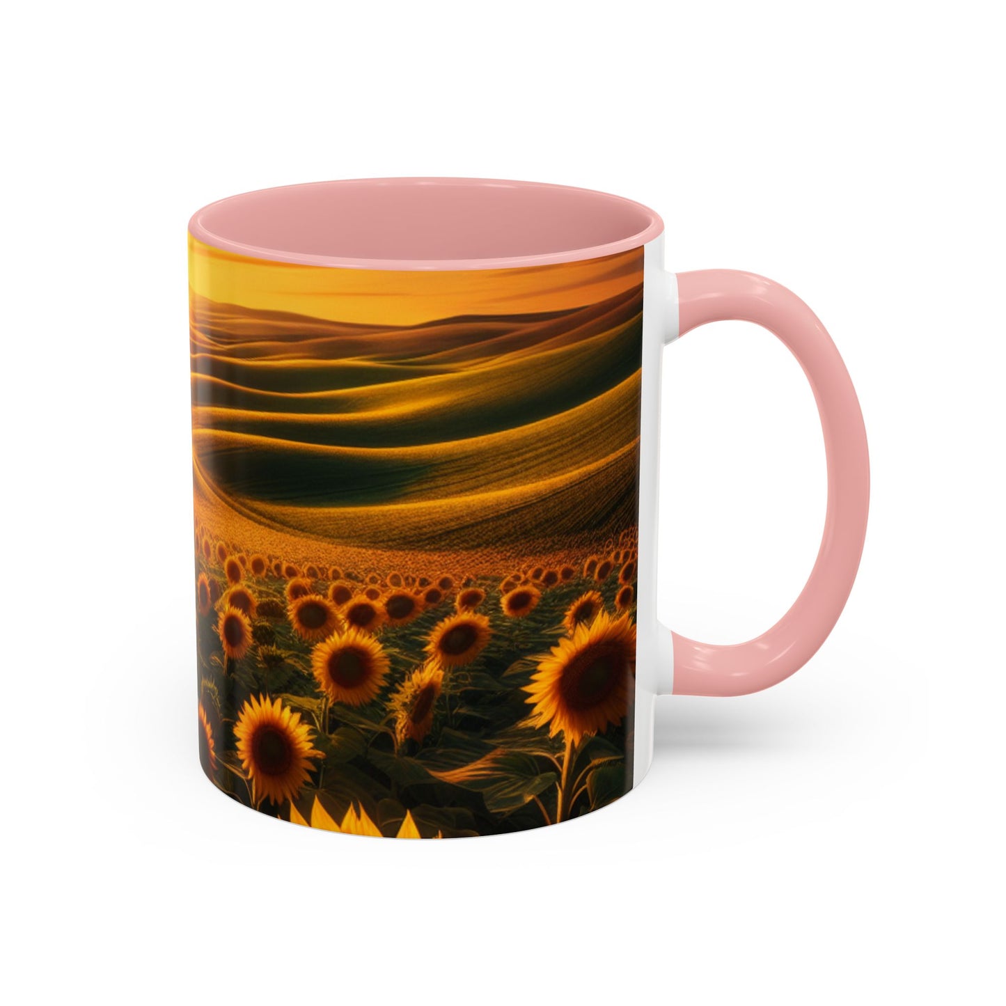 Sunrise Serenade in Sunflower Valleys - Mugs
