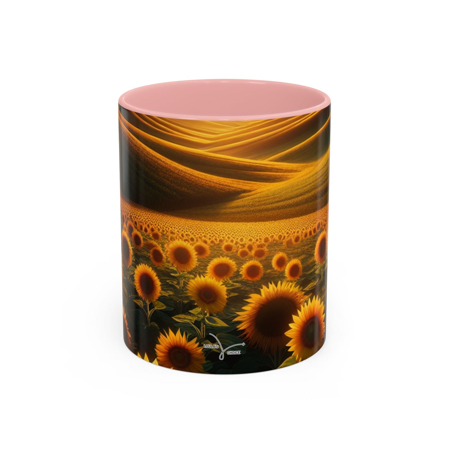 Sunset Serenity in Sunflower Valleys - Mugs