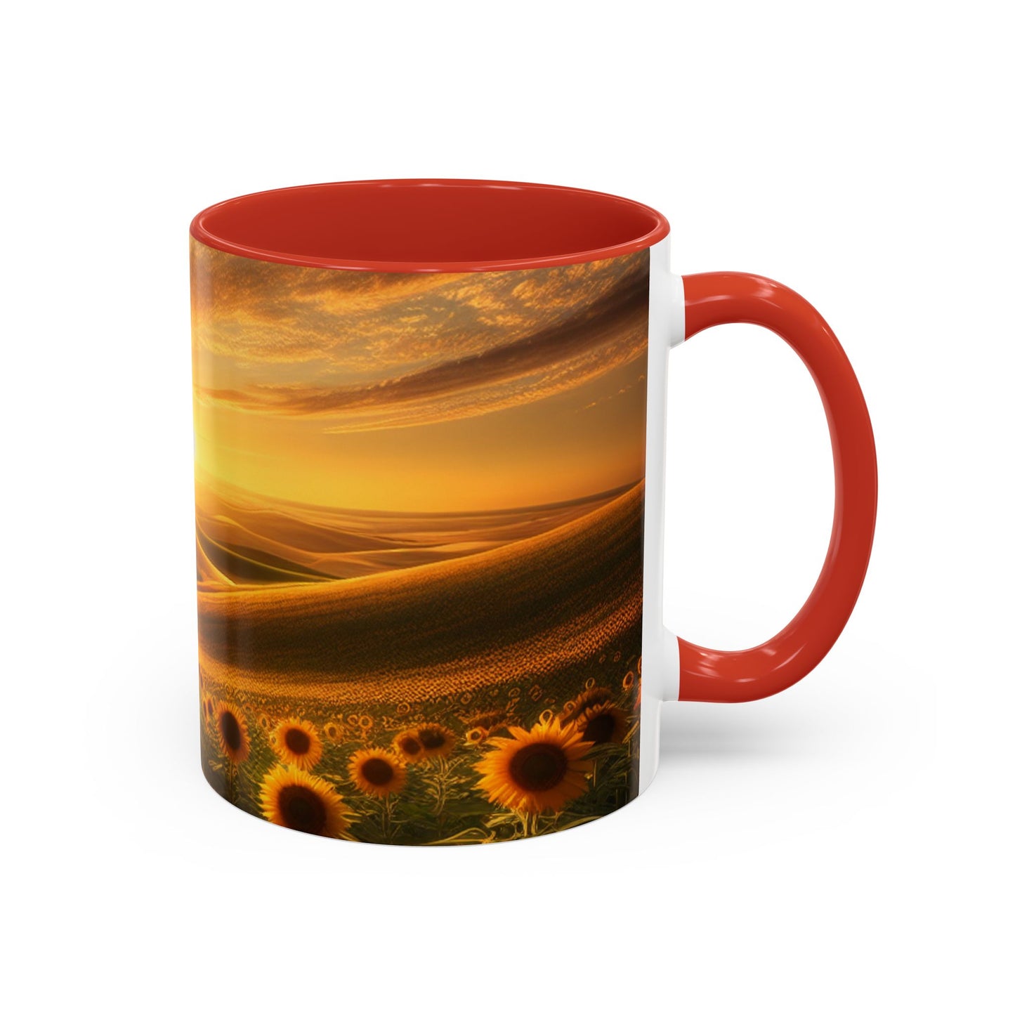 Sunset Amber Waves and Sunflower Bliss - Mugs