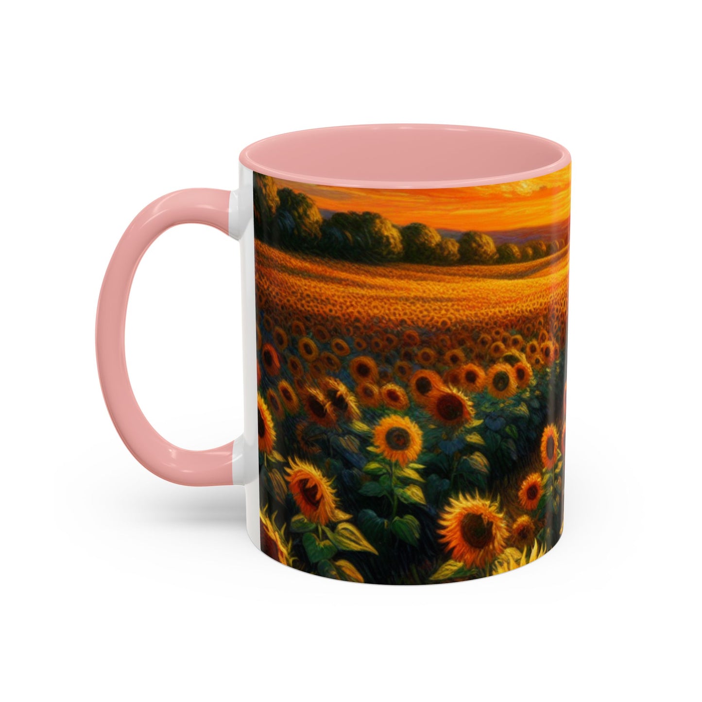 Sunset Whirl: Sunflower Symphony - Mugs