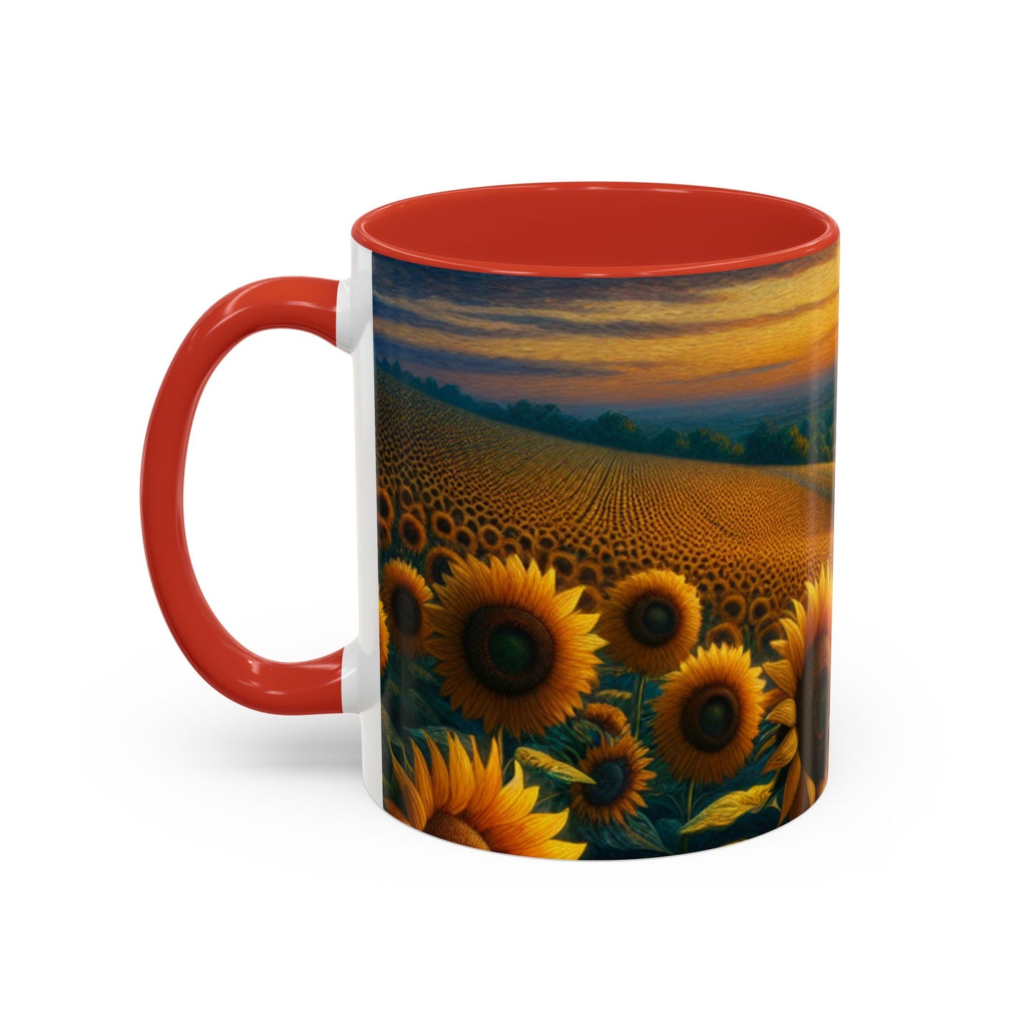 Sunset Serenade in the Sunflower Fields - Mugs