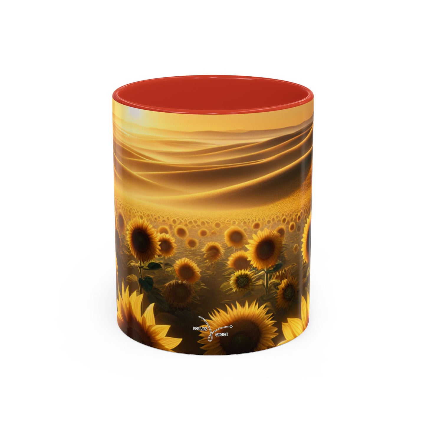 Sunset Serenade in Sunflower Dunes - Mugs