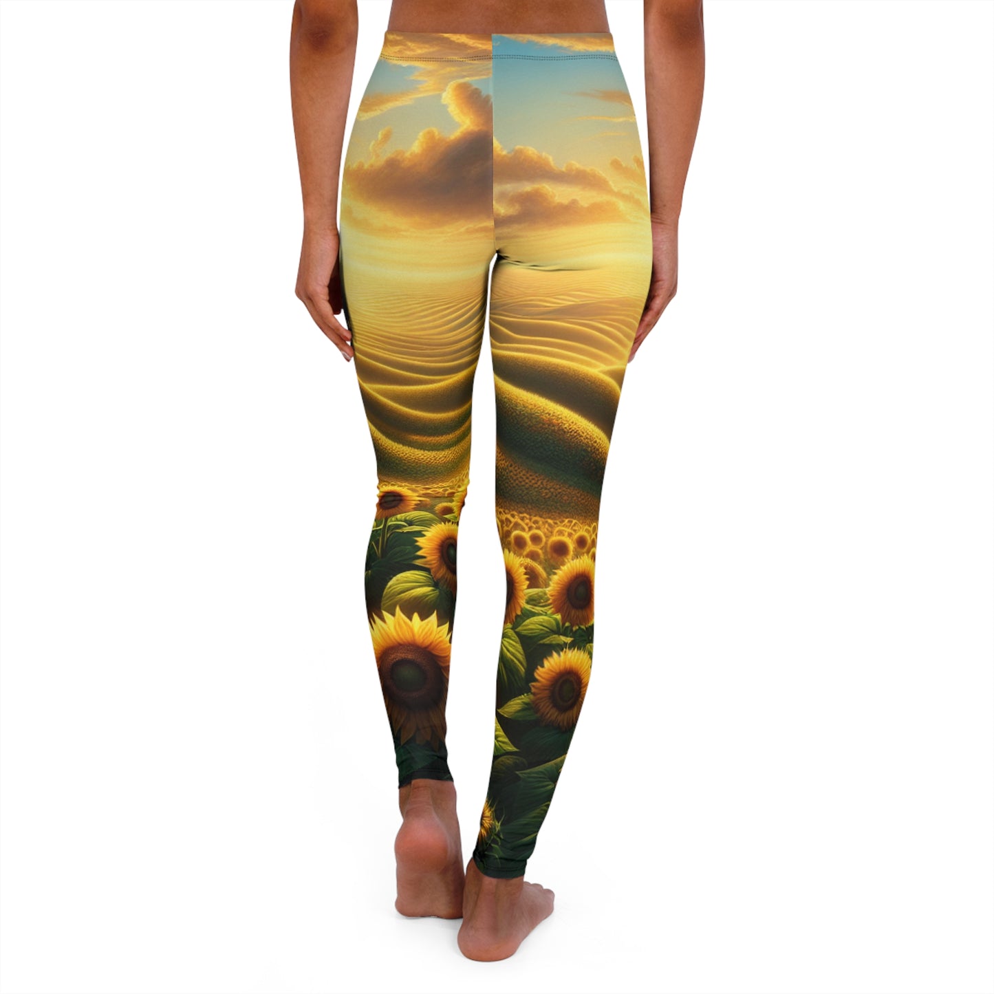 Golden Sunrise in the Sunflower Valleys - Leggings