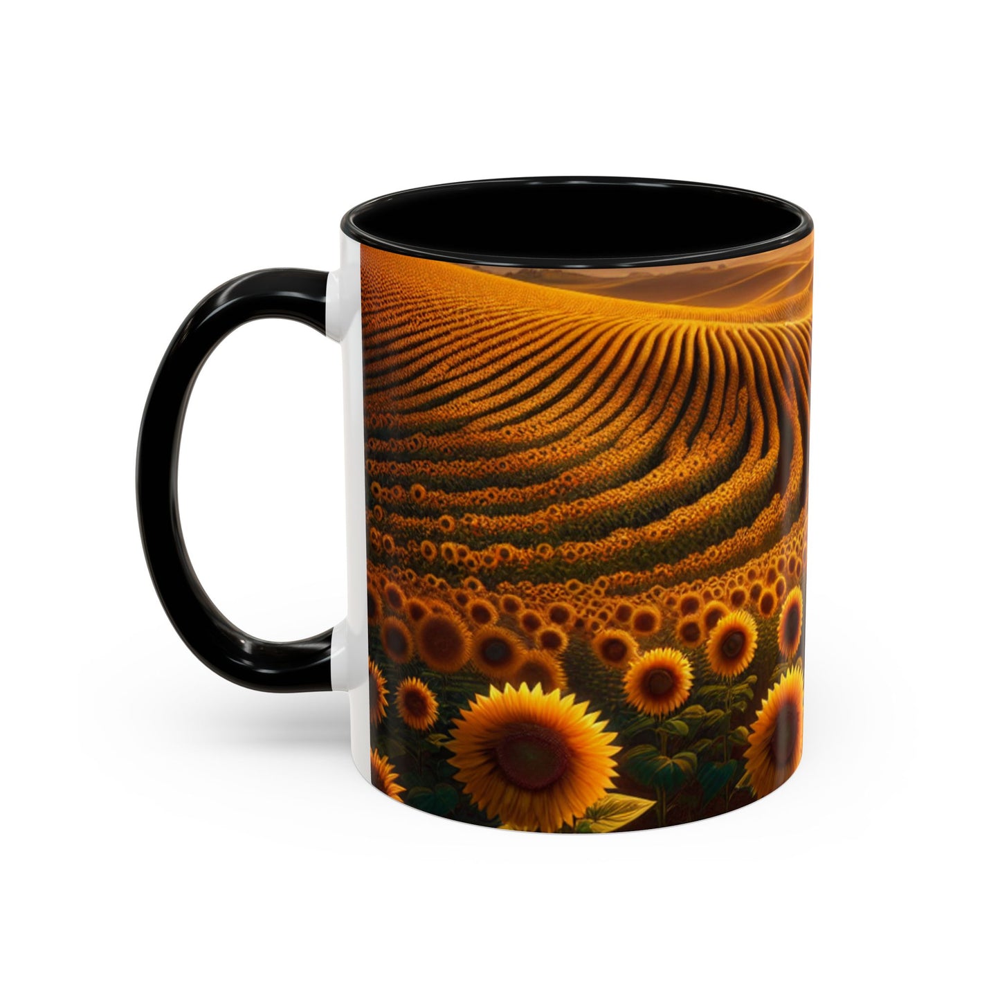 Amber Radiance Sunflower Fields - Mugs