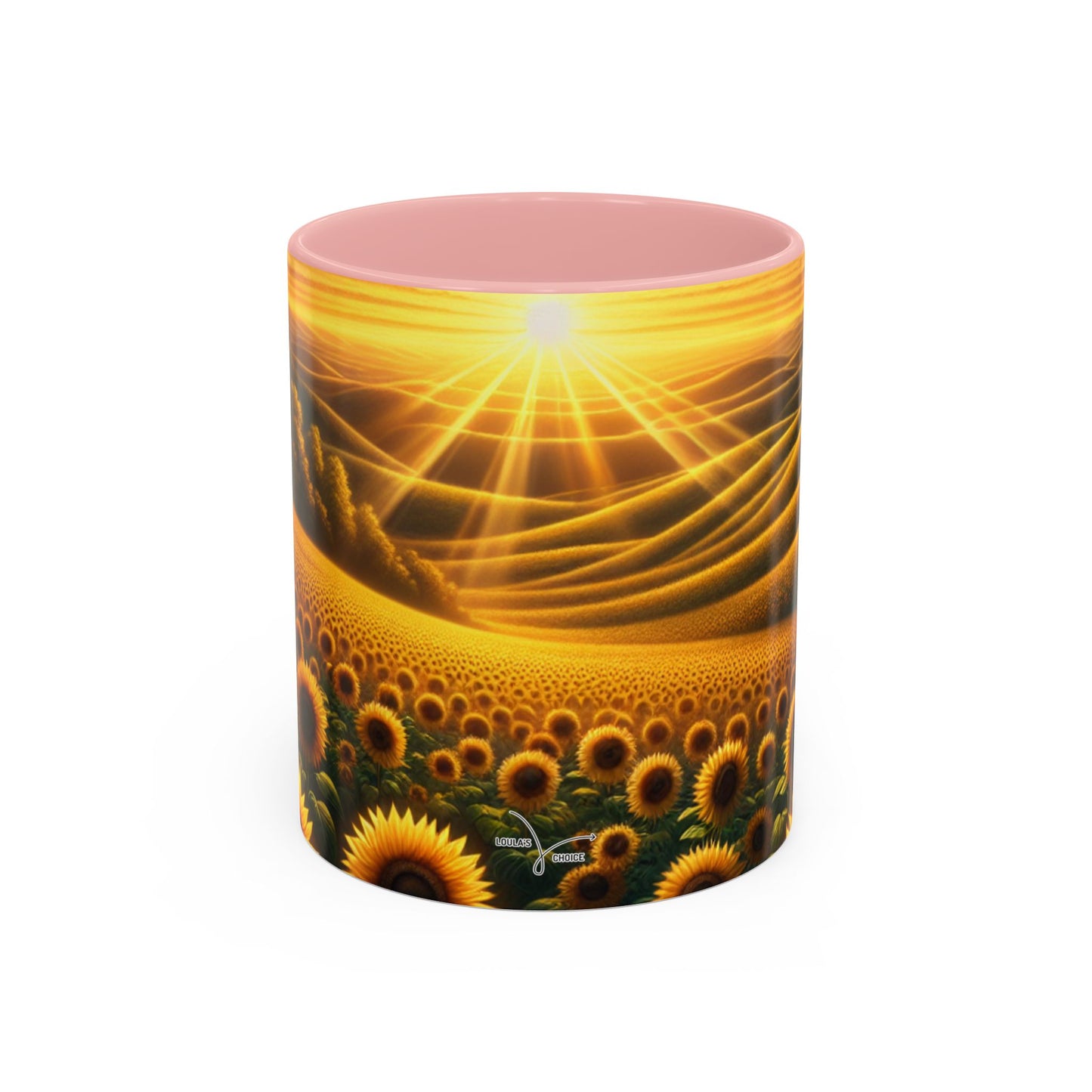 Amber Radiance Sunflower Seascape - Mugs