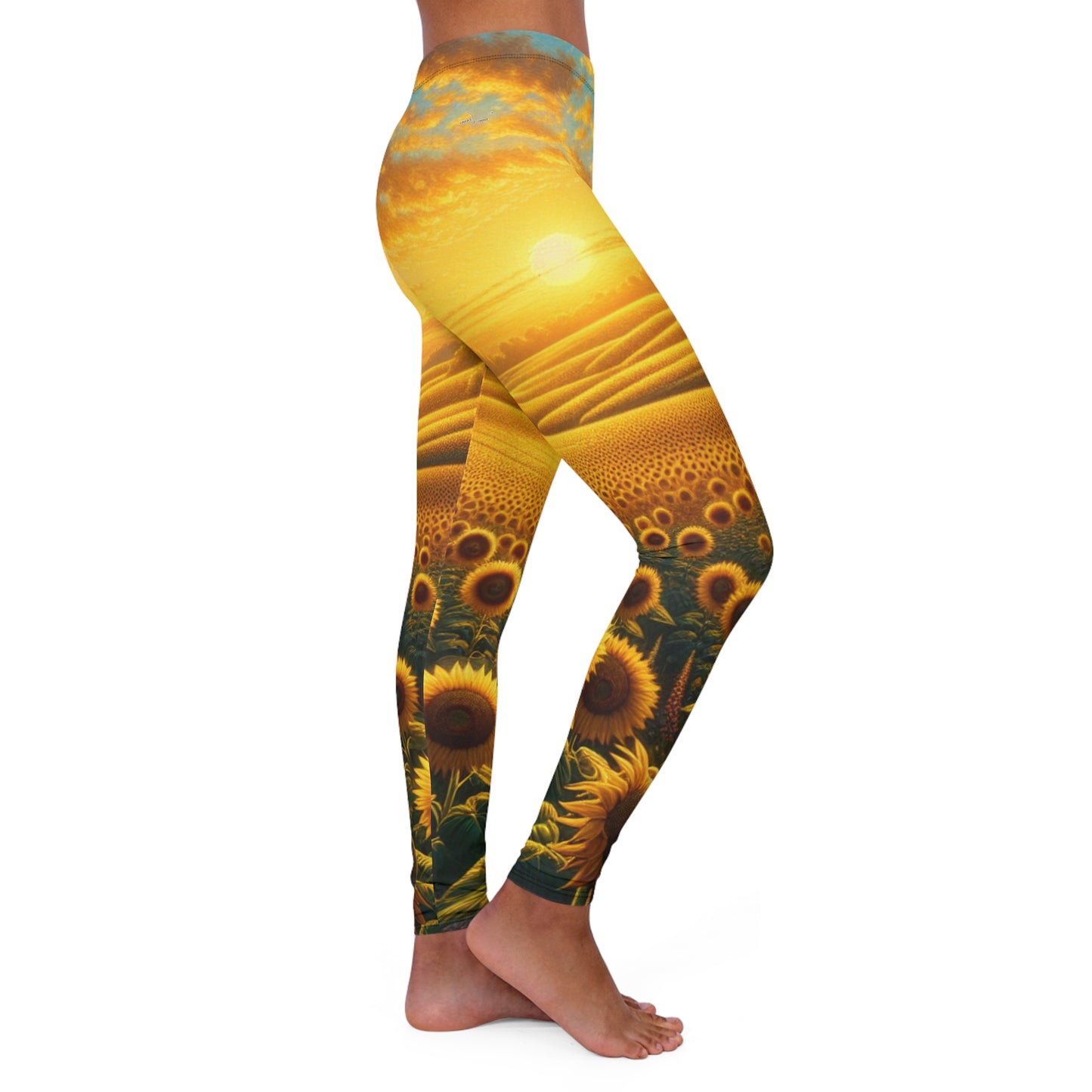 Sunset Sunflower Serenade Pattern - Leggings